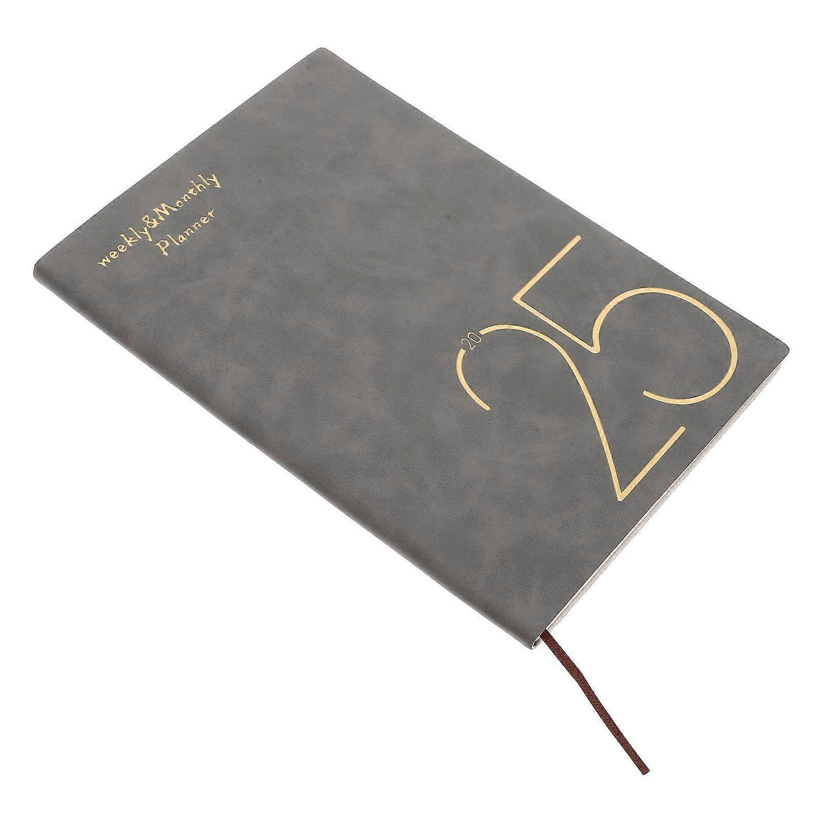 4Pcs Portable Student Planner Book For Office Workers Daily Planning Grey Color Fine Workmanship Organizer
