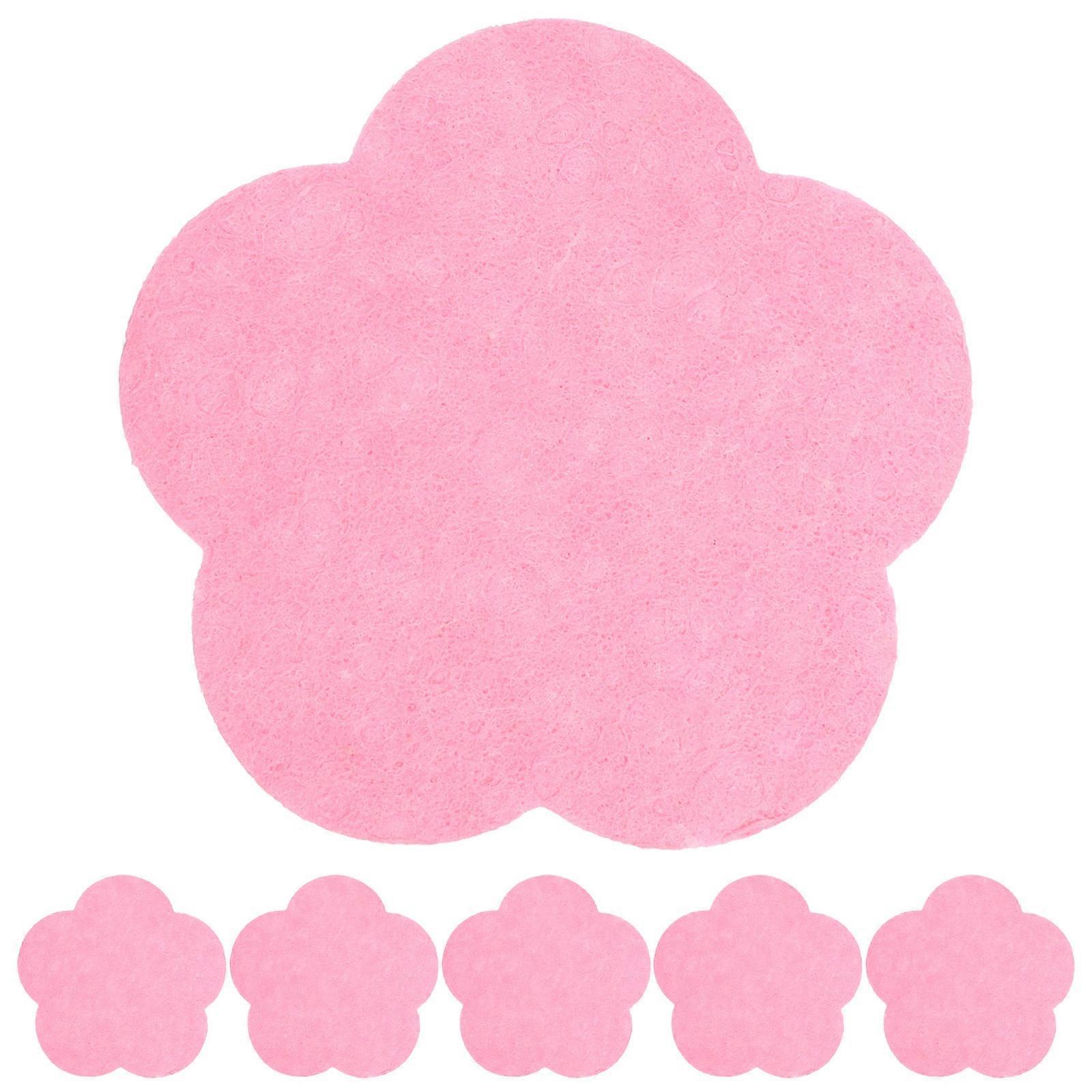 Facial Cleansing Sponge 250 Pcs Perfect For Makeup Removal Routine Square Shape Pink
