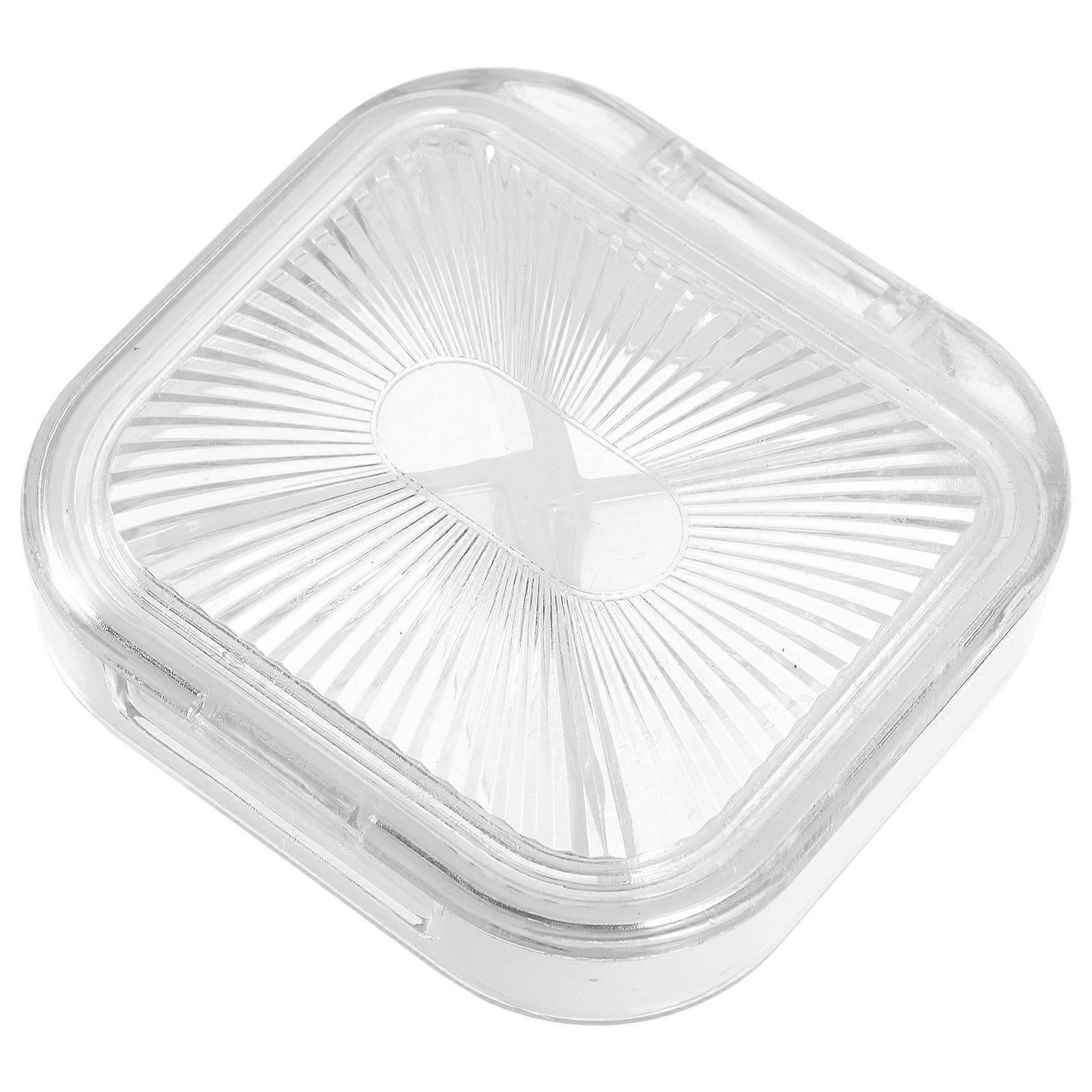 Rectangular Portable Denture Holder Case Suitable For People Wearing Dentures Compact Design White 1Pcs
