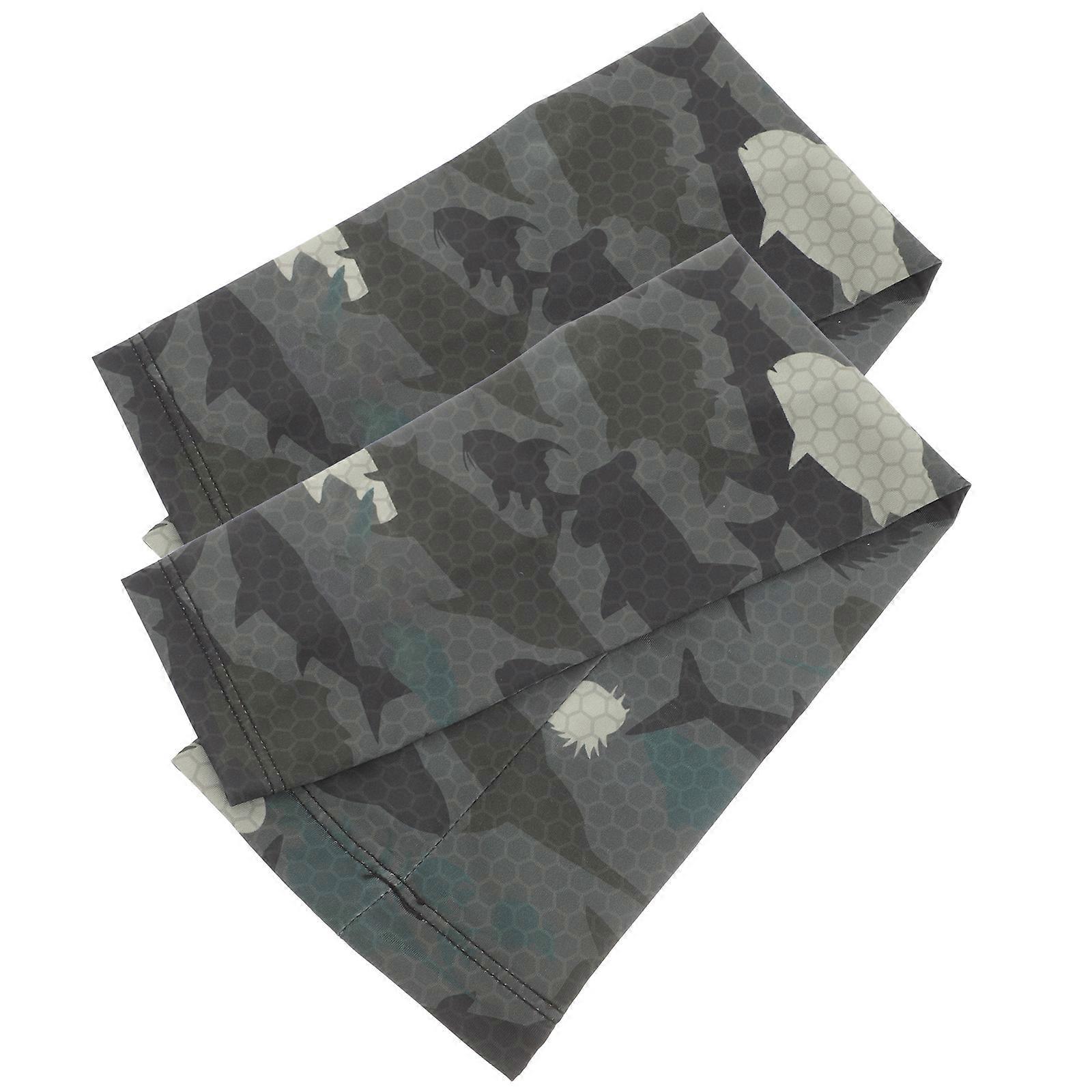 Summer Arm Sleeves Cooling Ice Silk Fabric Uv Protector 2Pairs for Men