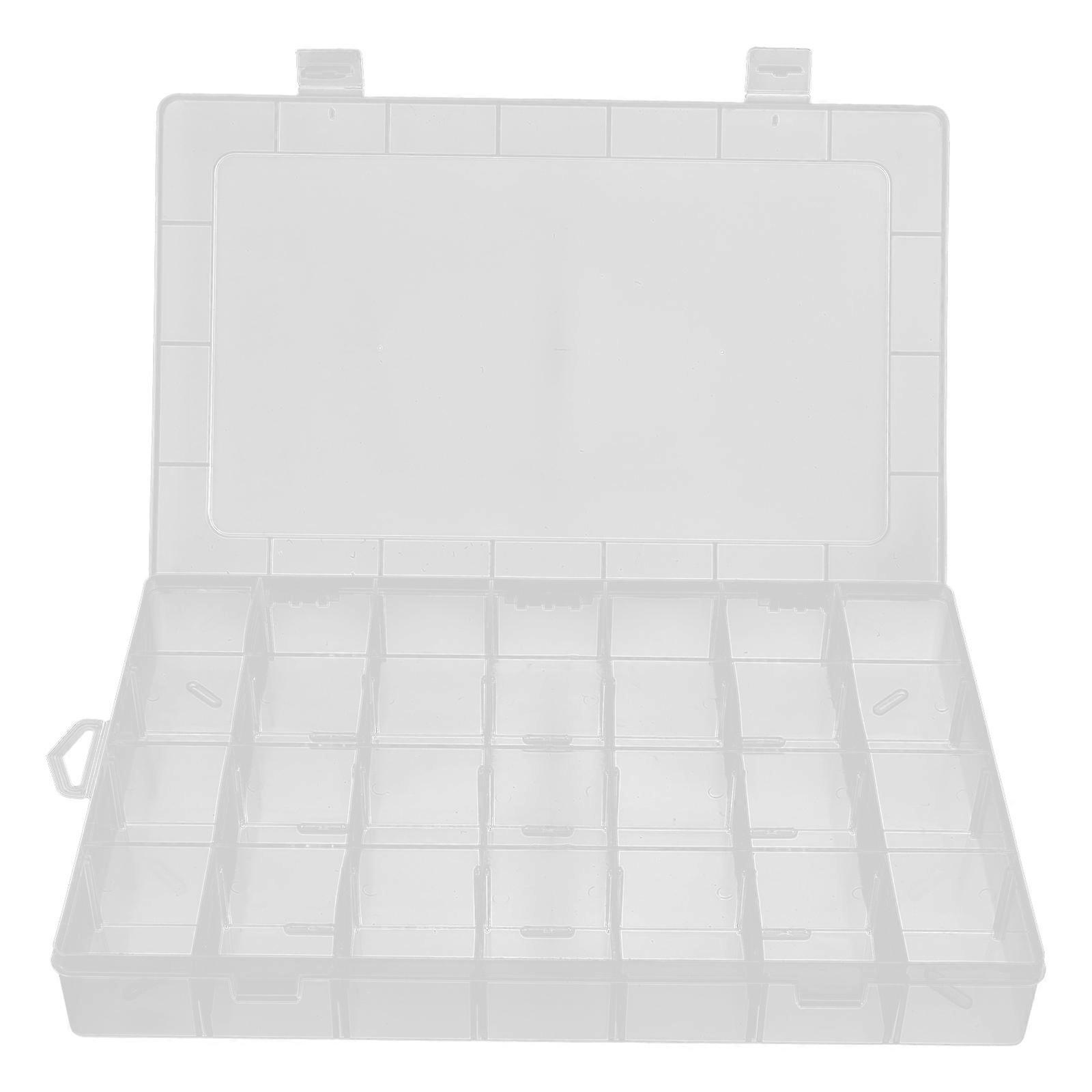 28-Grid Jewelry Storage Box for Organization Clear Plastic Container
