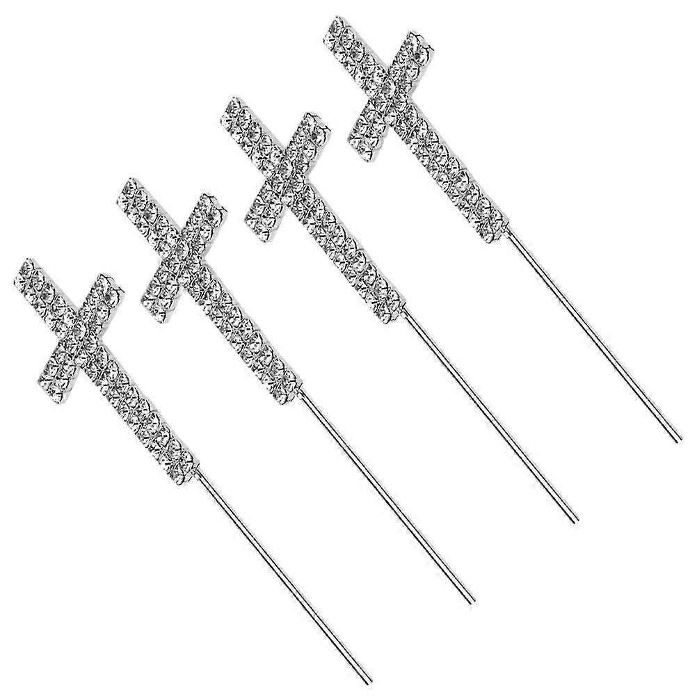 Fruit Picks Cross Cake Topper for Cake Decoration 12Pcs Set