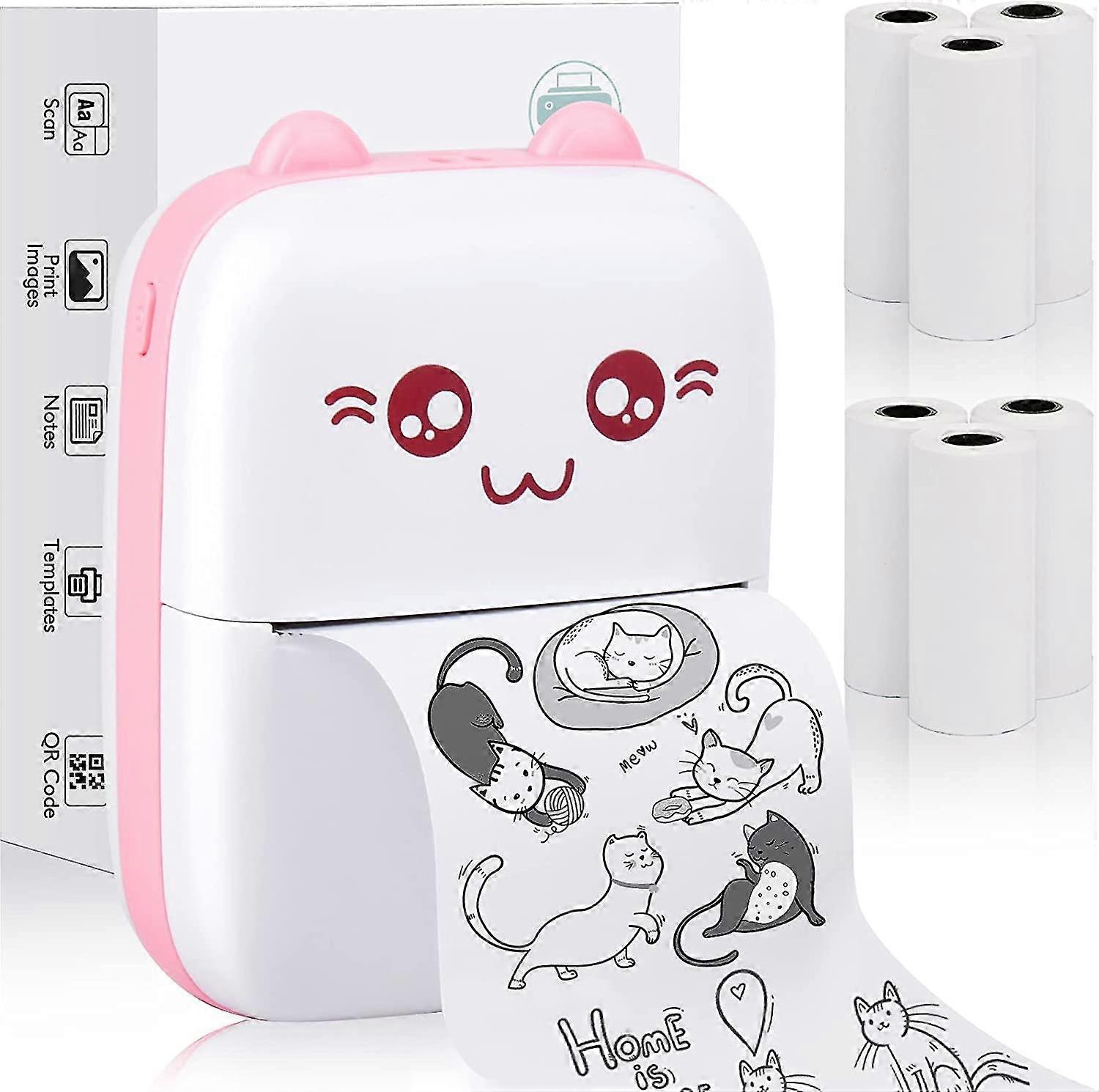 2025 Kids Mini Printer Portable Pocket Thermal Printer Bluetooth Wireless Smart Printer