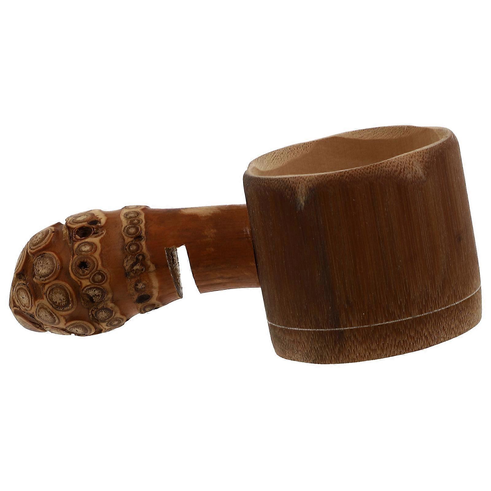 Brown Bamboo Tea Strainer Tea Infuser for Home Use with Mesh Filter 1Pcs