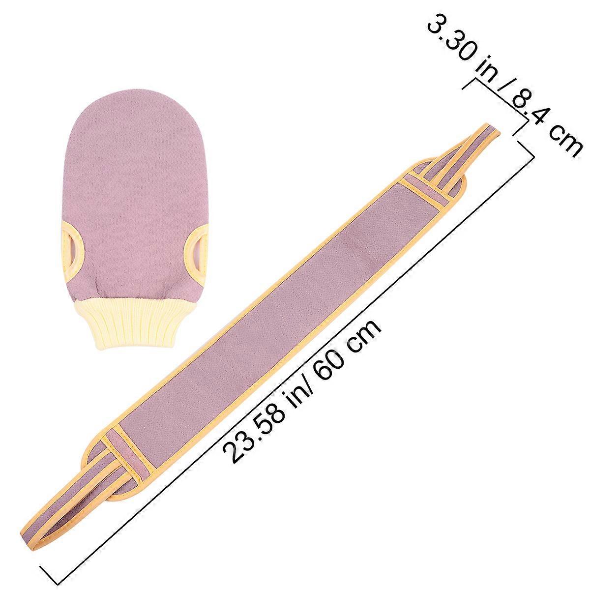 Bath Scrubber Set 4Pcs Polyester Material 23.6X3.3X0.4In Efficient Body Cleaning For General Public