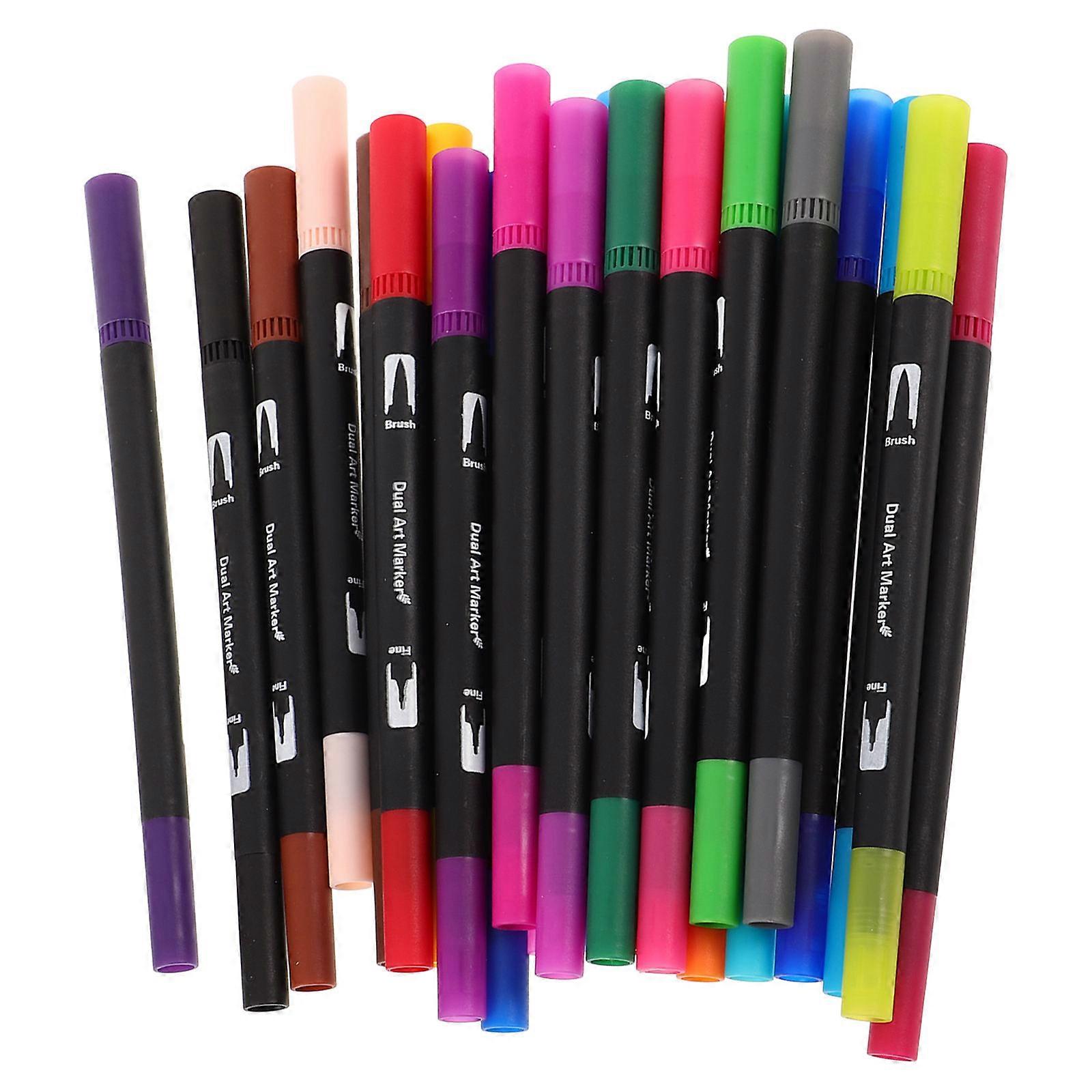 Dual Tip Brush Pens Colored Markers for Painting 48Pcs with Fine and Brush Tips