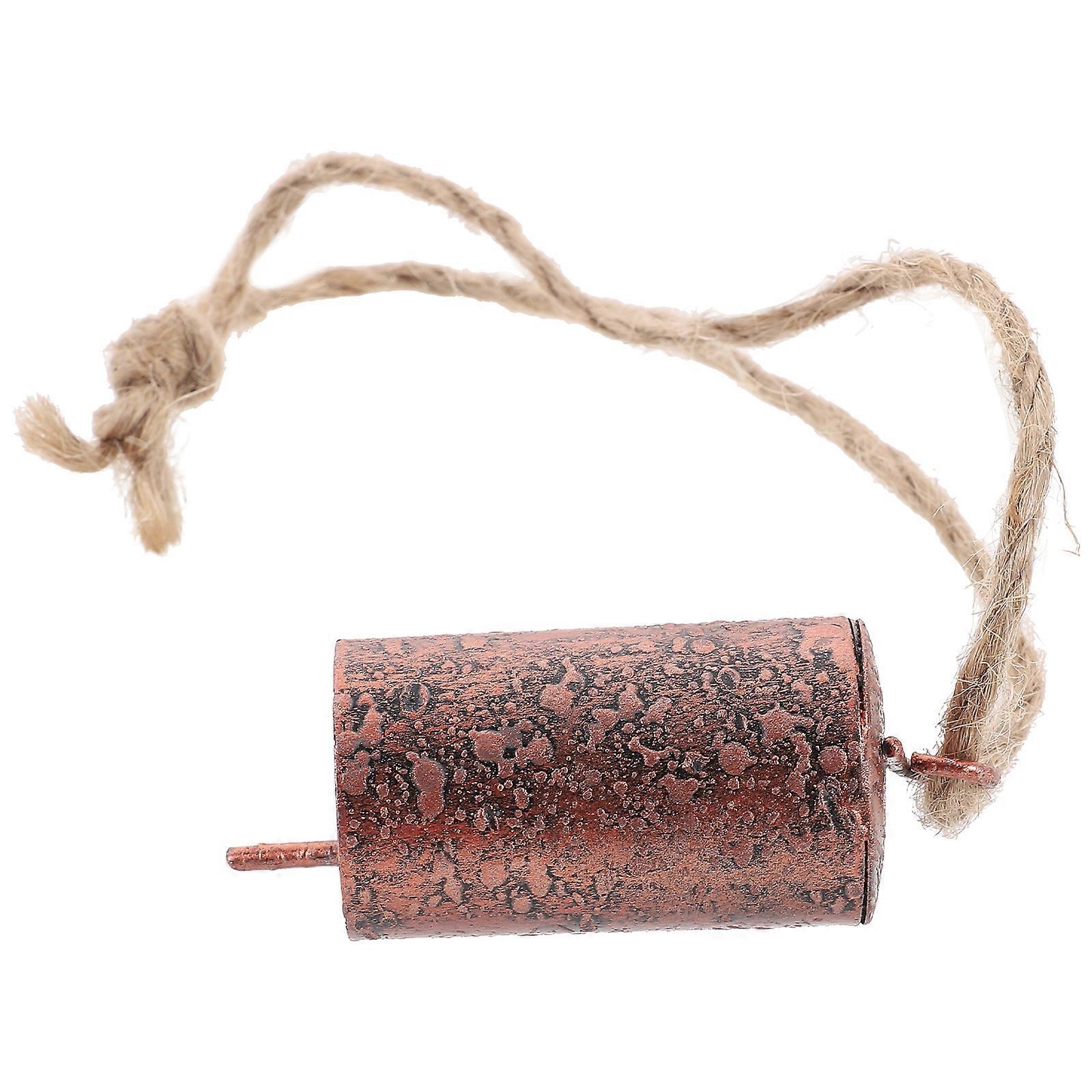 Retro Bell Shape Decorative Wind Chime Hanging Decor Rustic Style Pleasant Sounds 1 Set