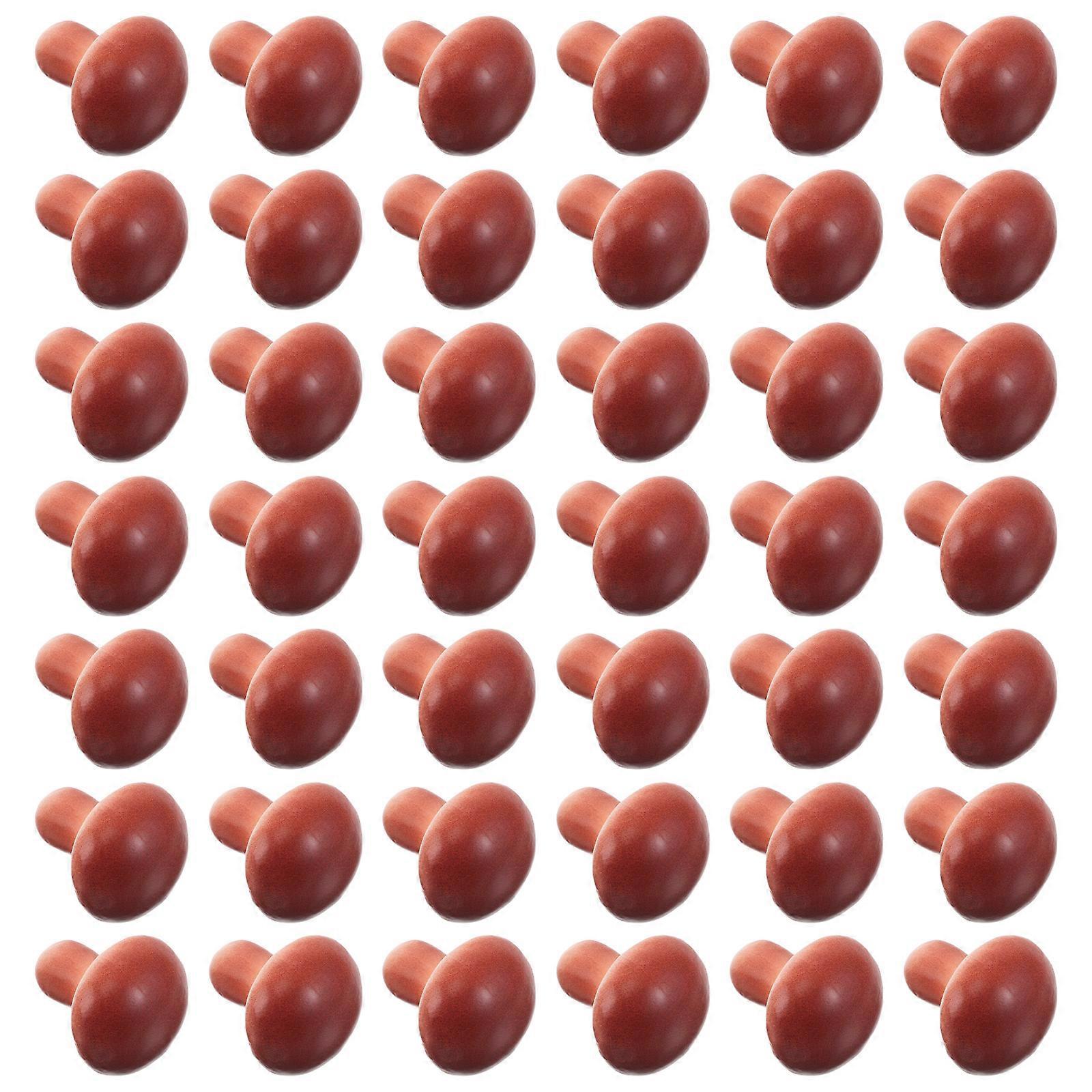 Artificial Mushroom Foam Mini Mushroom for Decoration 50Pcs Dark Red