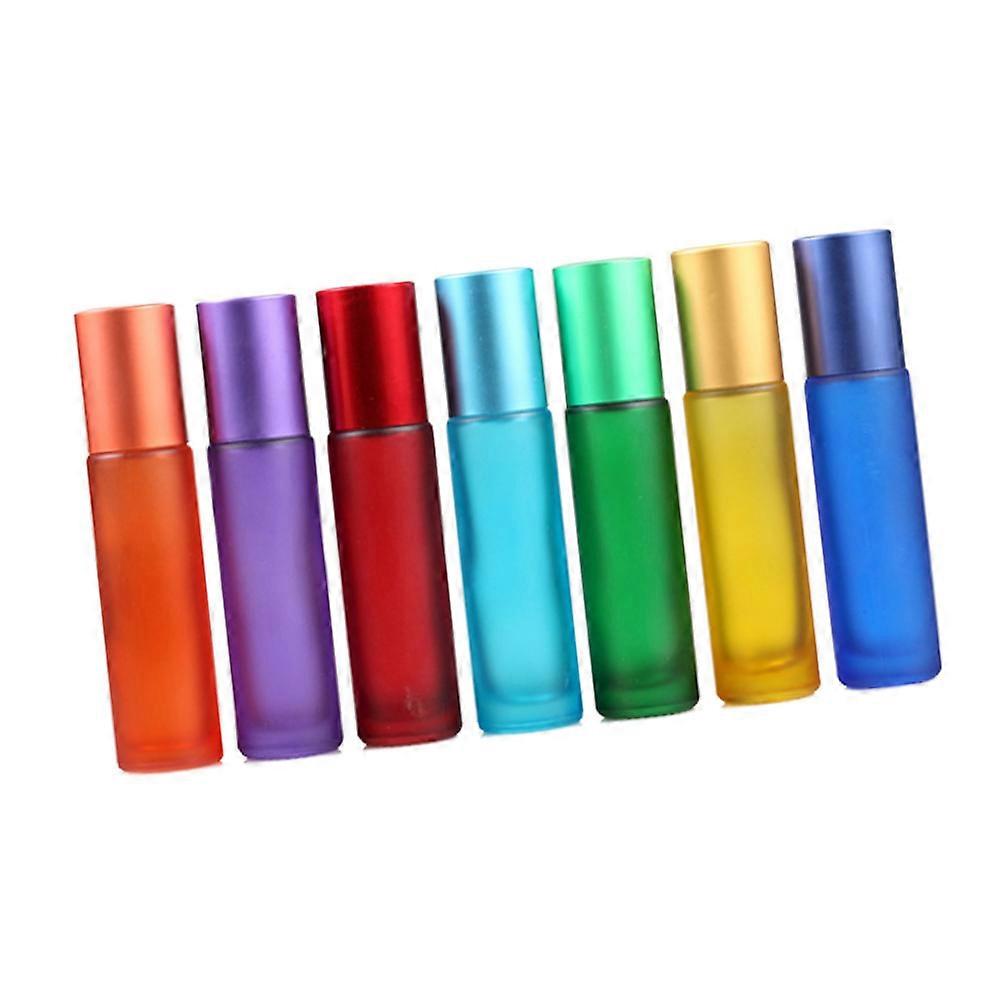 Colorful Glass Roll-on Bottle Empty for Storage 42Pcs Dull Polish