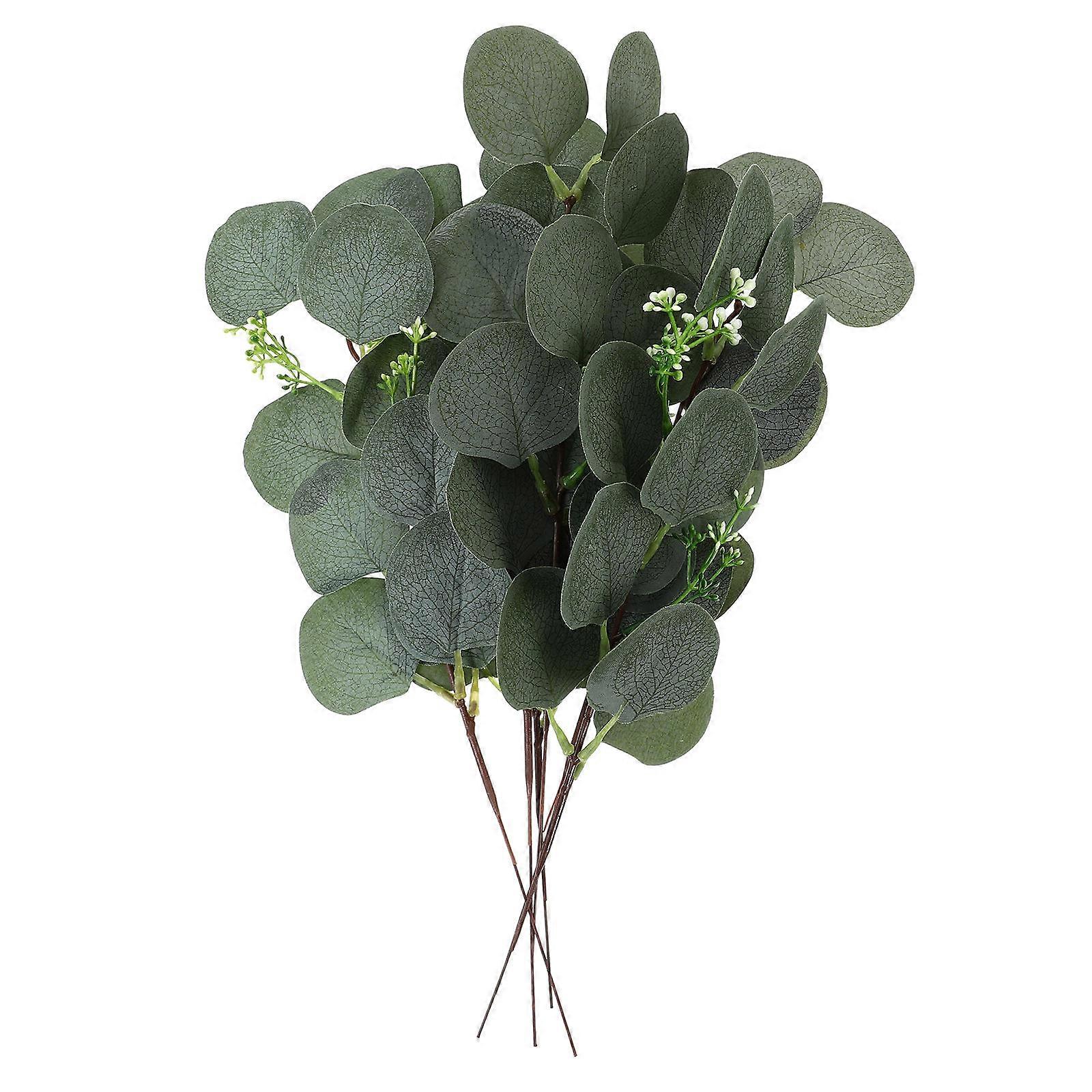 Artificial Plant Eucalyptus Leaves Adorn for Home with 12Pcs Set