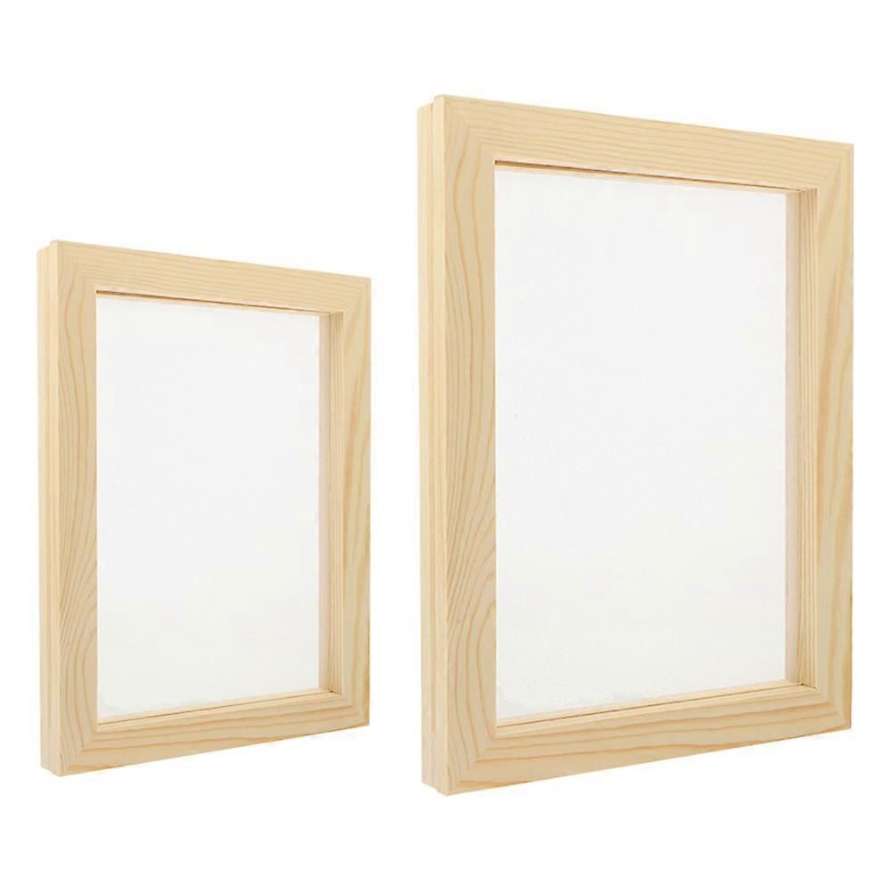 Handmade Paper Frame Paper Making Tools Safe And Practical For Friends Family 9.8×7.5×0.9In 2Pcs