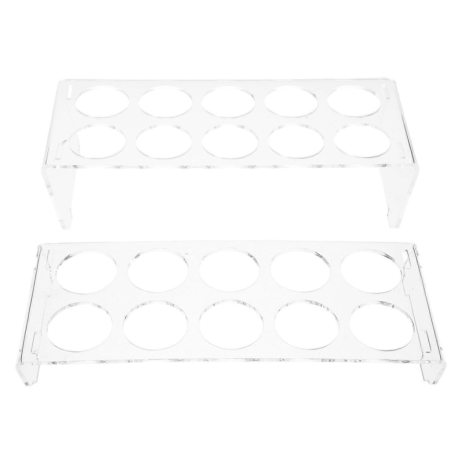 Kitchen Egg Storage Box Acrylic Holder for Refrigerator 4Pcs Clear Organizer