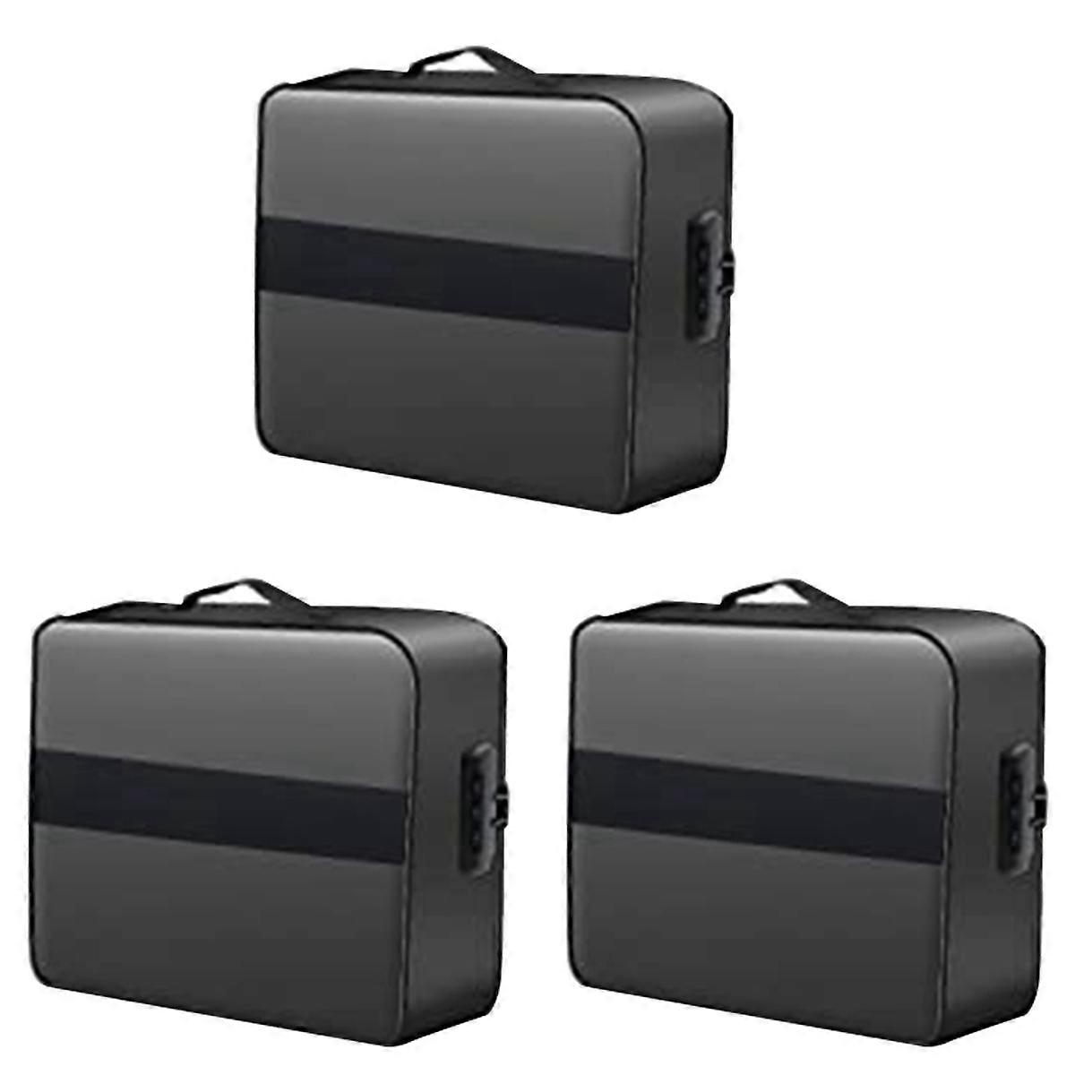 Document Bag with Lock (Black)