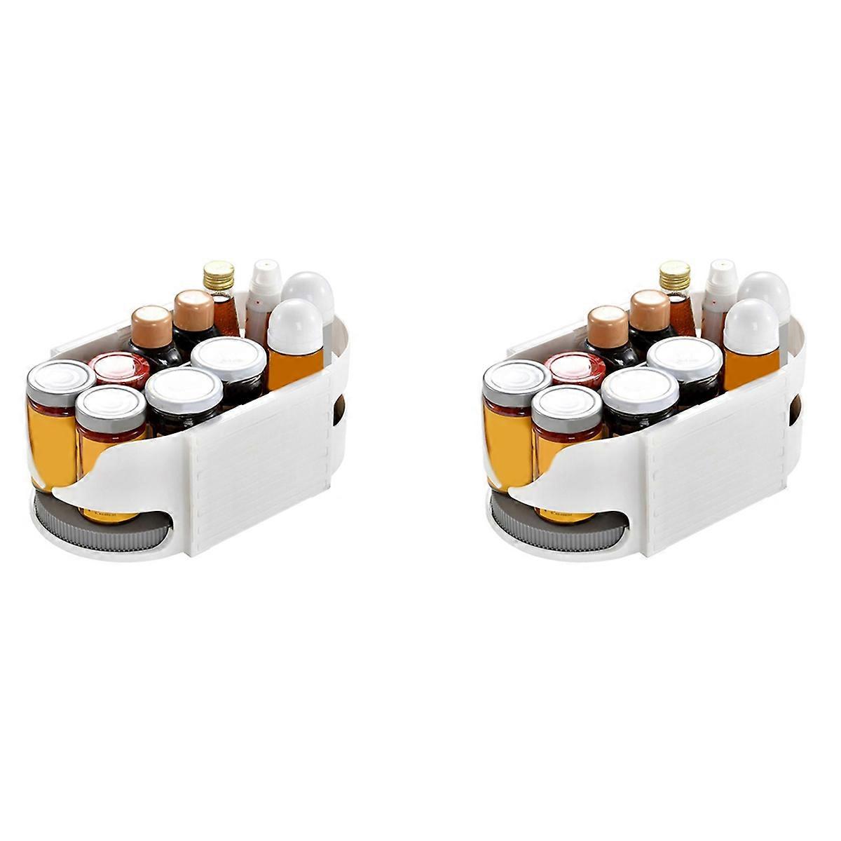 Combinable Lazy Turntable Organizer, Rotating Shelves for Kitchen