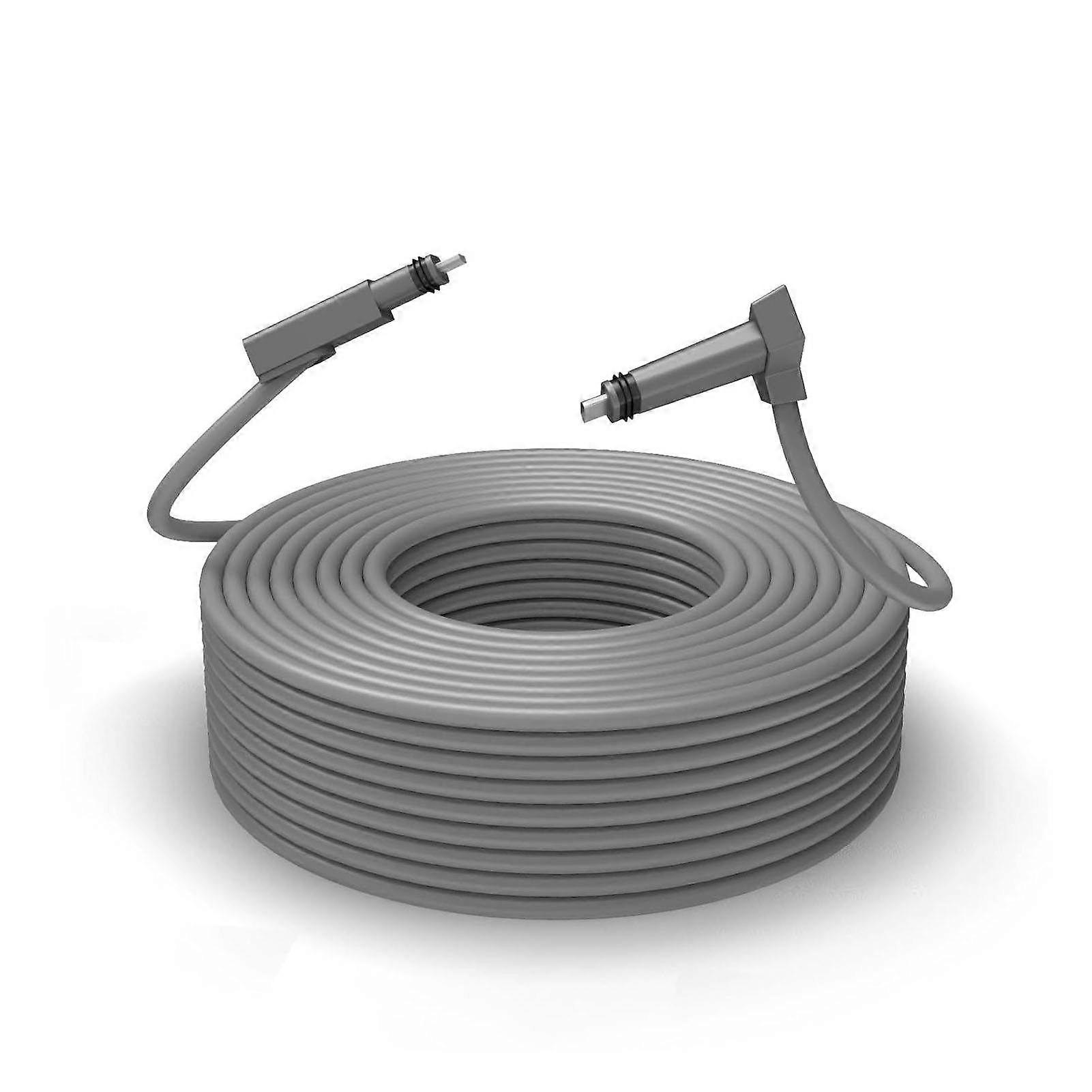 Extension Cable for Rectangular Satellite V2 Waterproof Replacement Cable with End Caps 147.6FT Grey