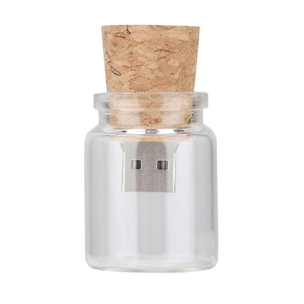 Wishing Floating Bottles USB2.0 Flash Drive Wood Flash Memory Stick U Disk(64G)