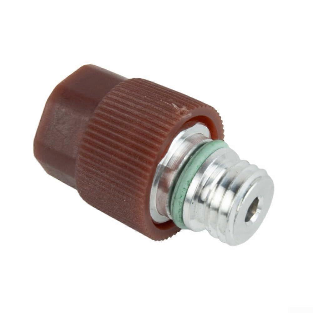 R-134a High Side Service Port Adapter for Chrysler Ford A/C Systems, Aluminum Valve Cores, Replaceable Ball Valve Fitting