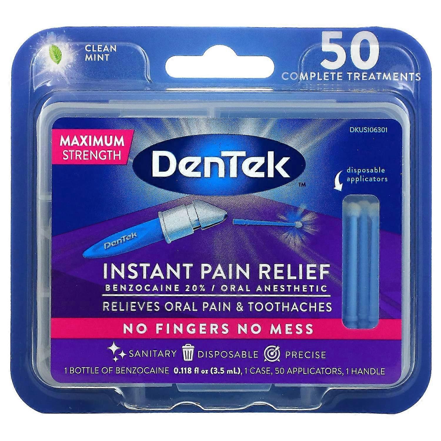 DenTek, Instant Pain Relief, Maximum Strength, Clean Mint, 1 Kit