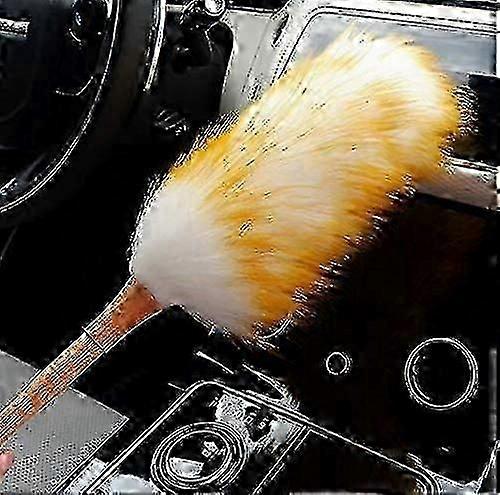 Natural Feather Duster for Cleaning Ceiling Fans, Window Blinds, Computer Screens,Bookshelves