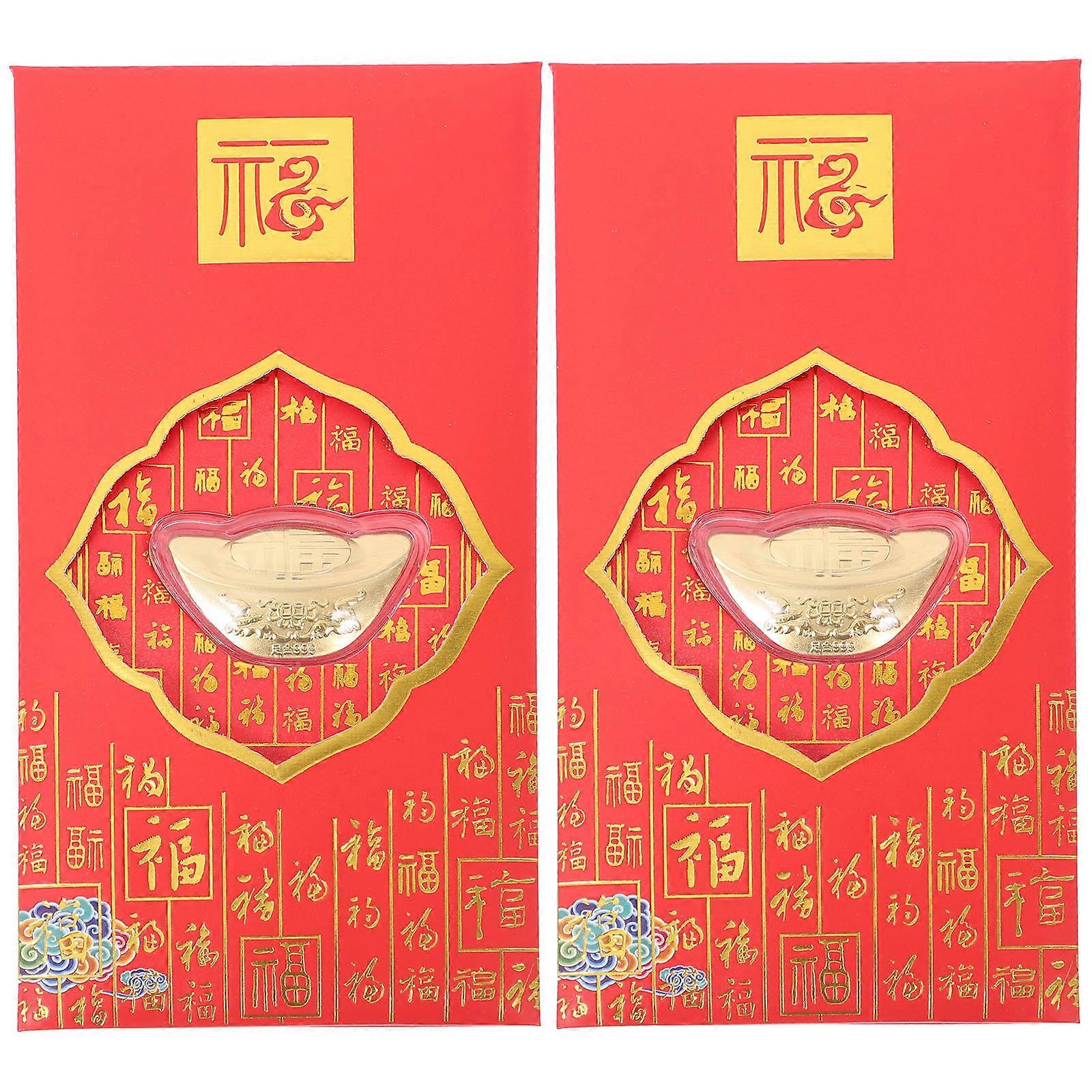 Spring Festival Red Packet Red Envelope for Storage Use 10Pcs Money Envelopes