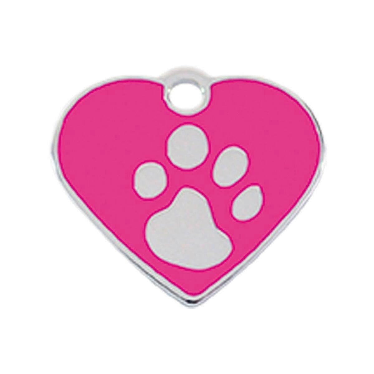 Identification plate for collar Imarc Heart Pink Silver