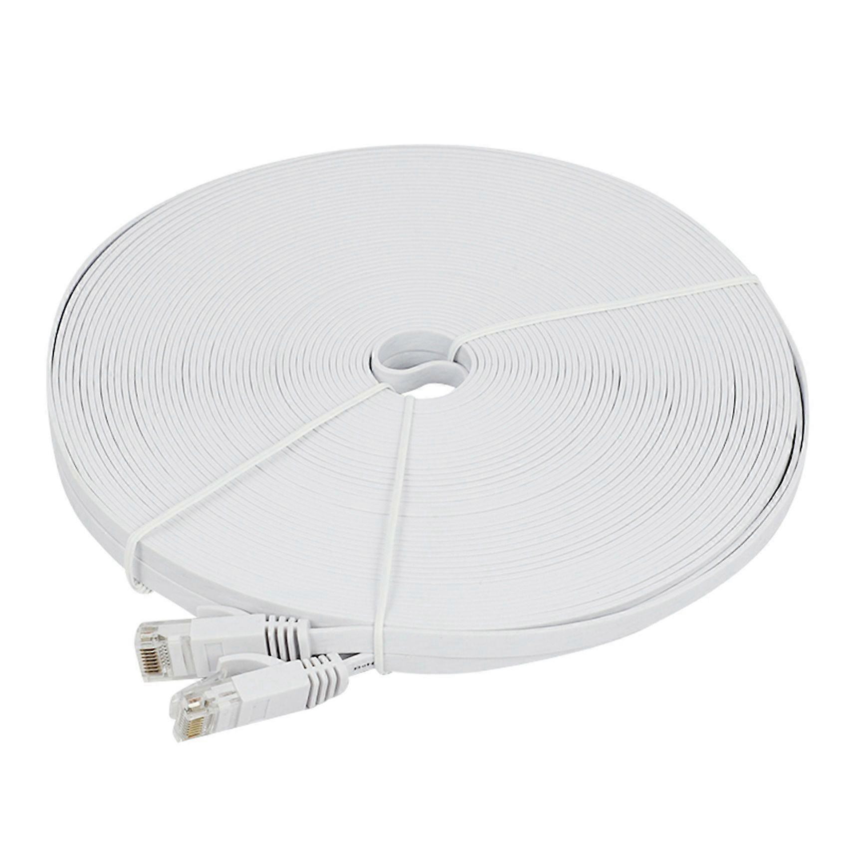 6 Ethernet Cable 100 Ft (30 Meters) Flat Slim Long Internet Network LAN , Cat6 High Speed Computer