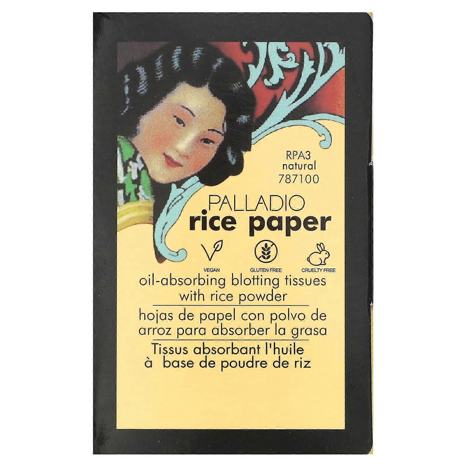 Rice Paper, Oil-Absorbing Blotting Tissues, Natural RPA3, 40 Tissues