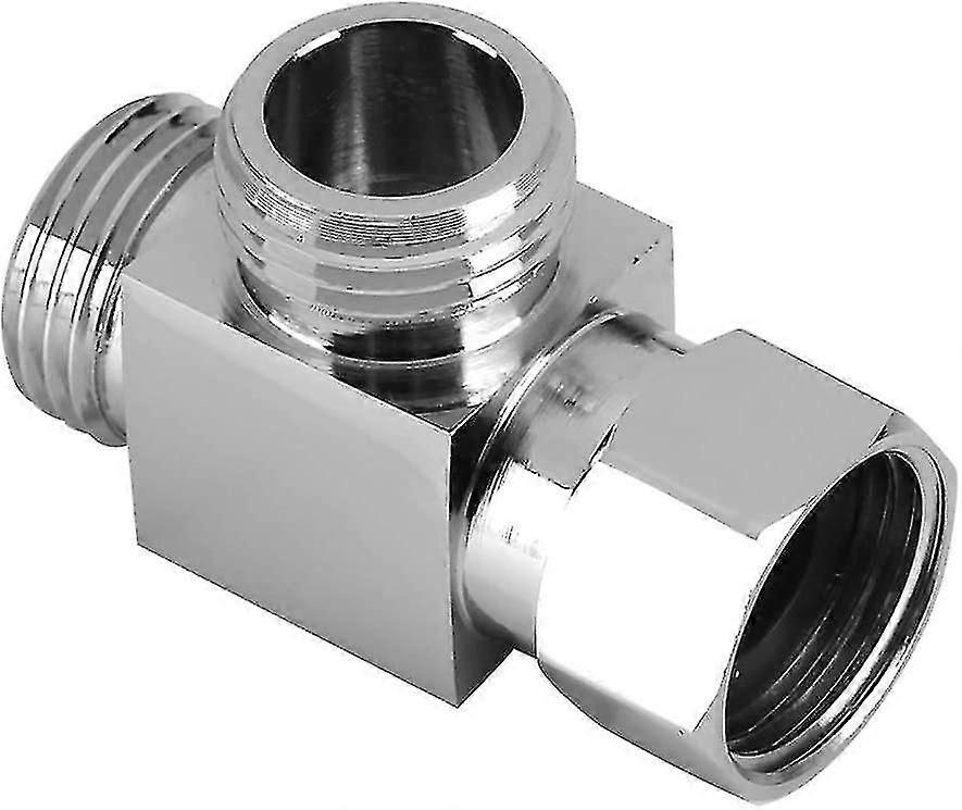 3 Way Diverter  Chrome Brass 1/2" Hose Fitting Tee T Shape Adapter Connector For Angle Valve Hose