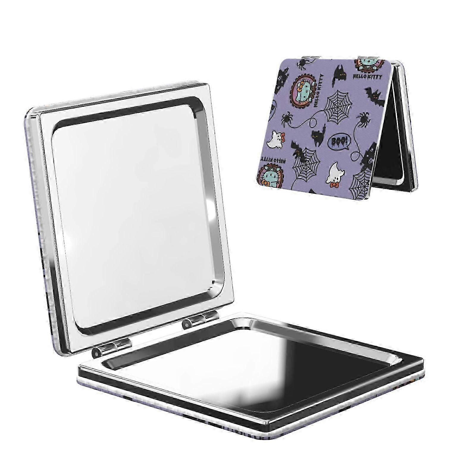 Hello Kitty Pocket Mirror, Portable Magnifying Compact Travel Makeup Mirror, 2-Sided Handheld Small Mirror