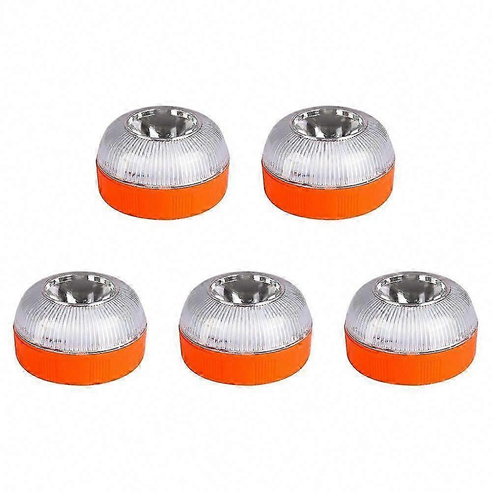 5Pcs V16 Emergency LED Flash Lights with Magnet Base for Traffic Safety