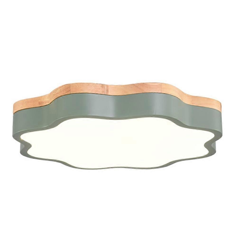 Bedroom Ceiling Light  Flower Shape Ceiling Light Green 16.5 Inch Scandinavian Style