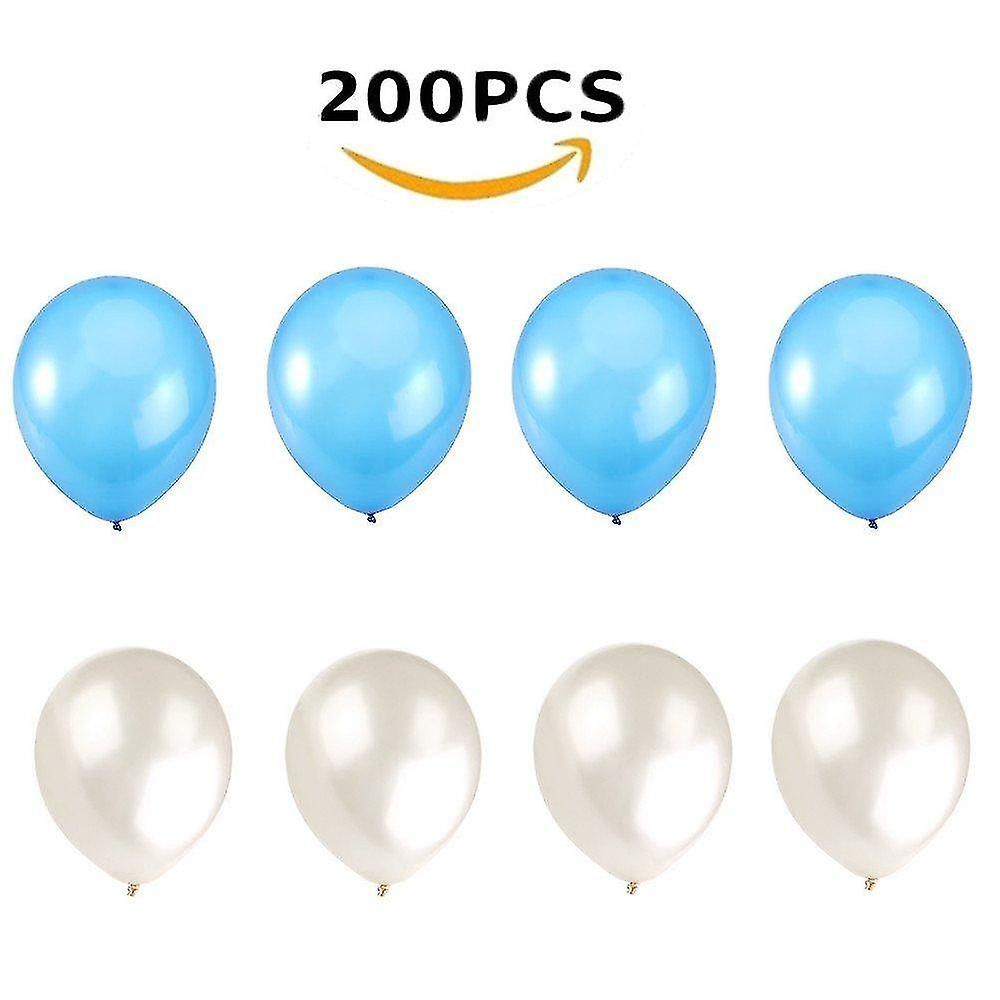 バルーンラテックスバルーン200pcs 12インチブルーとホワイトパーティーバルーン結婚式誕生日パーティーデコレーション