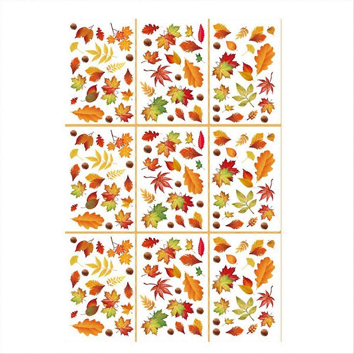 Fall Window Clings, 9 Sheet Autumn Window Clings