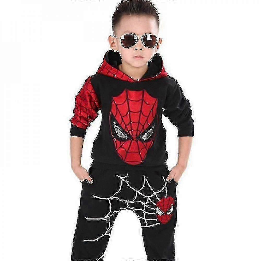Conjunto deportivo de Spiderman para niño, sudadera con capucha y pantalones.