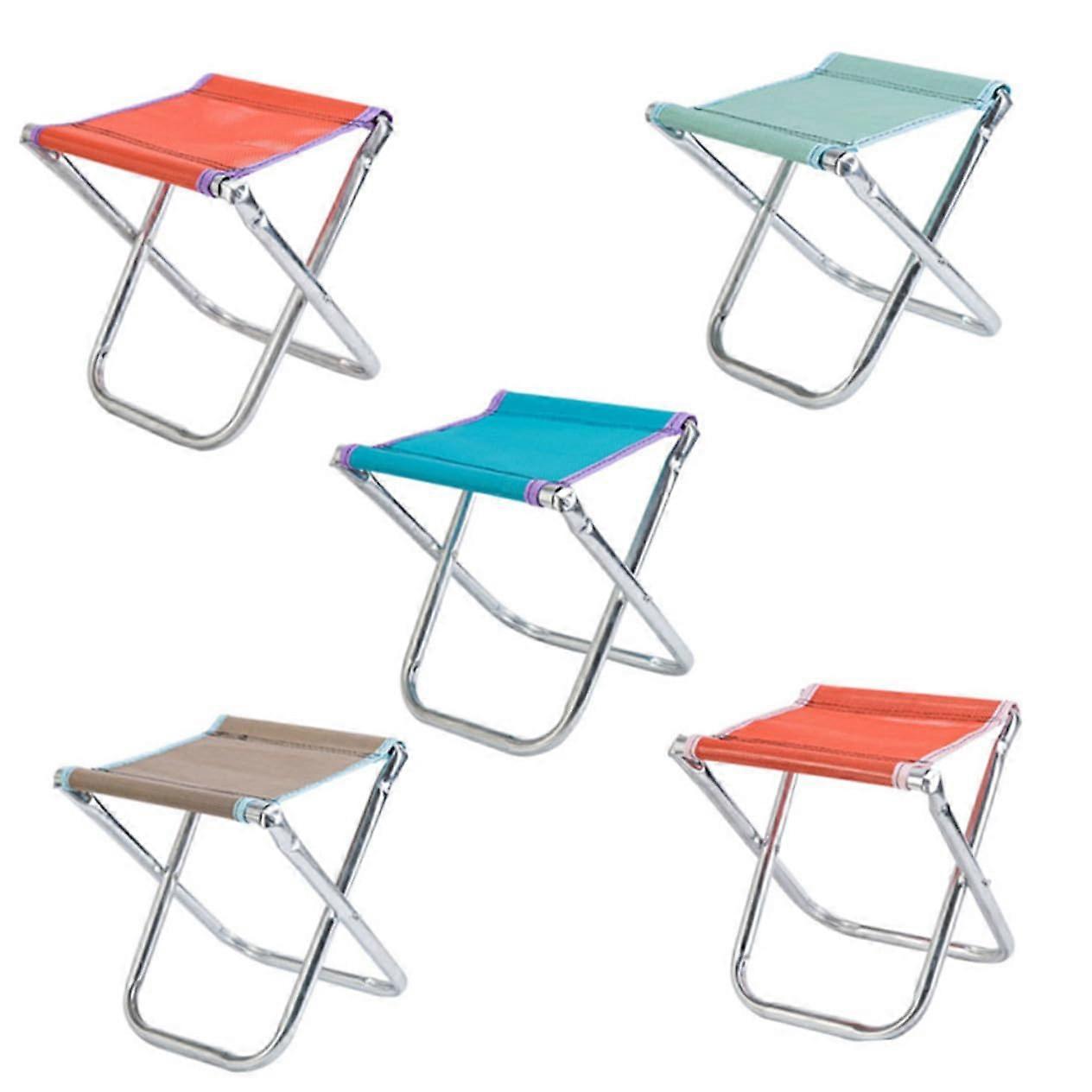 Lightweight Folding Stool Portable Camping Chair Fishing Seat Mesh Compact Foldable Stool For Hiking Beach Color Random