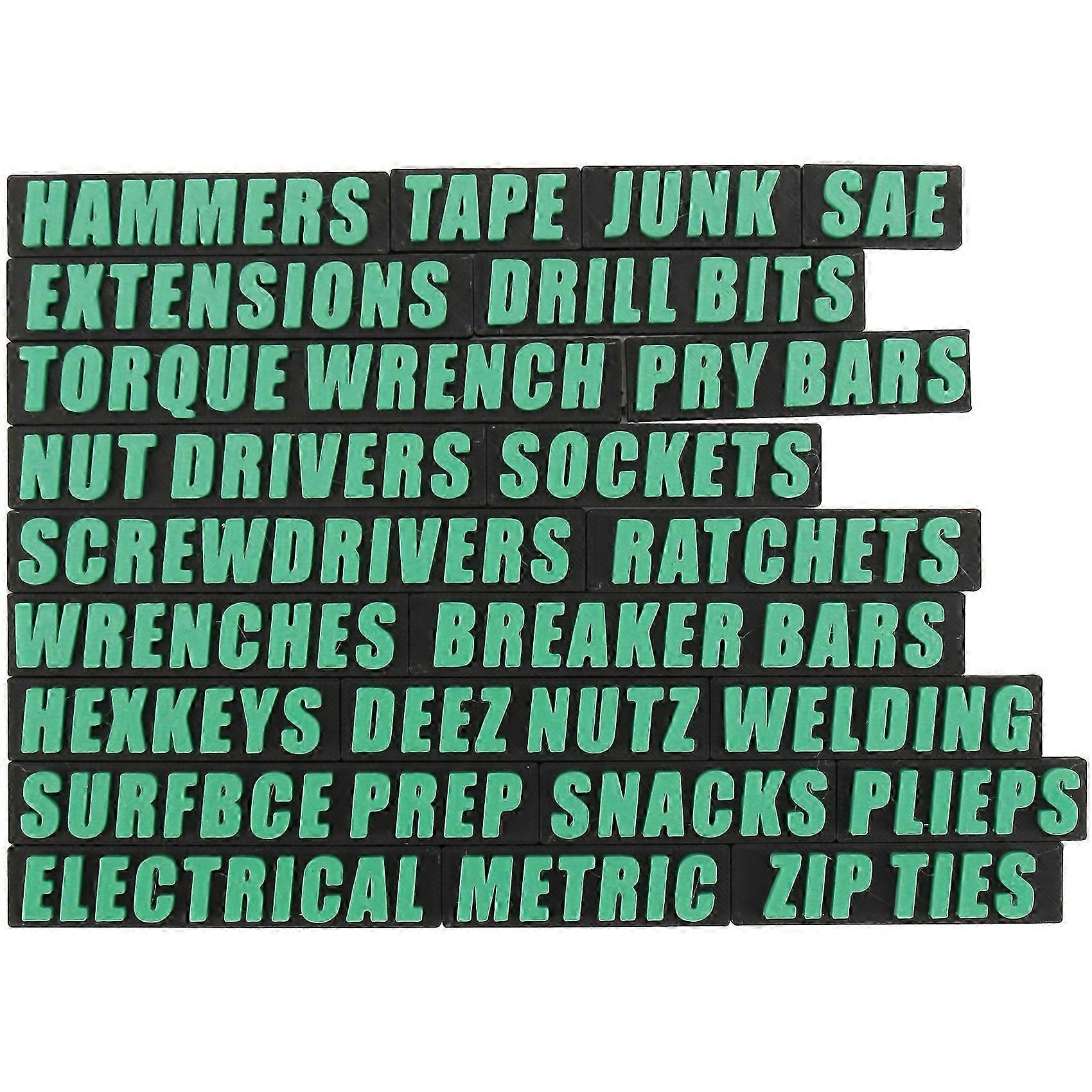 Toolbox Drawer Tags,3D Magnetic Tool Box Labels,23PCS Reusable Toolbox Organization Stickers,Quick I