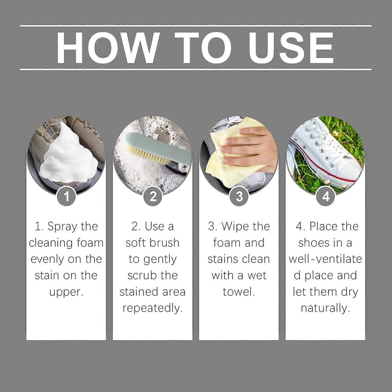 Jaysuing Sneakers Foam Cleaner, White Shoes Foam Shoes Clean To Remove Stains Without Damaging The Upper