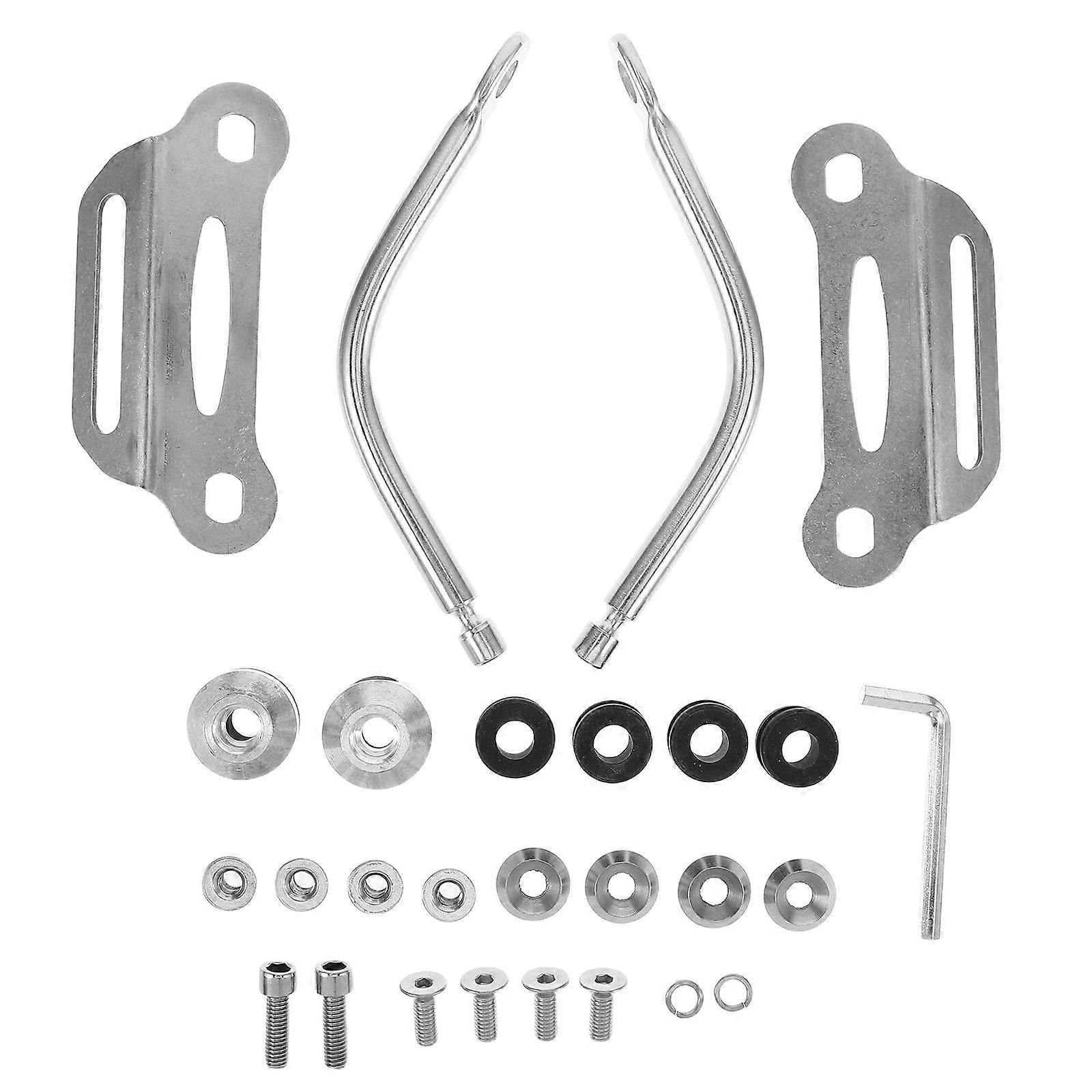 1 Set Motorcycle Windshield Bracket Mounting Kit - Windshield Reinforcement Support Holder Heavy-Duty Bracket with Screws Nuts and Wrench for Motorbik