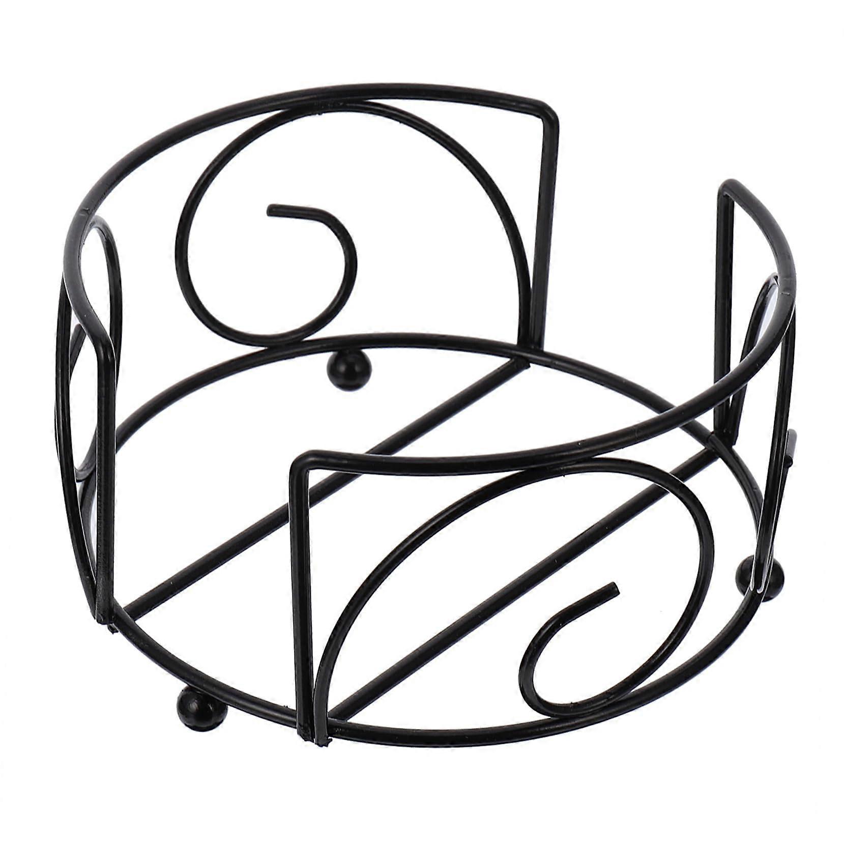 Coaster Holder Metal Round Tray Rack for Table Mats Kitchen Counter Organizer Storage