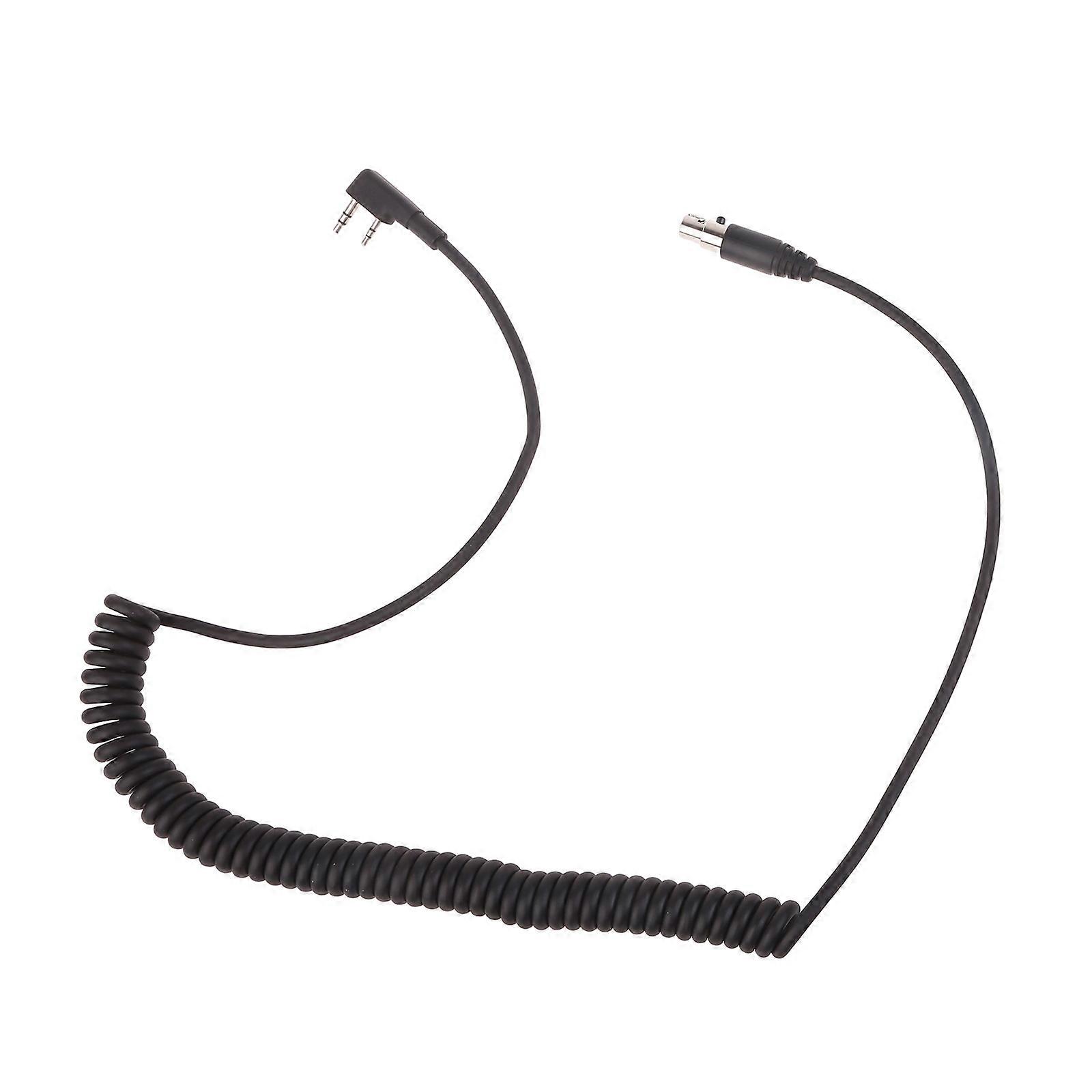 2-Pin to 5-Pin Flexible Line Two Way Radio Accessories Speaker Cable Connects to Headset WalkieTalkie Multicolor