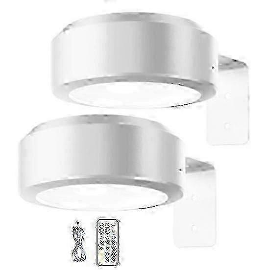 Wall-mounted Wireless Picture Light with Remote Control Dimmable Battery Operated Adjustable 13-Color RGB Painting Light