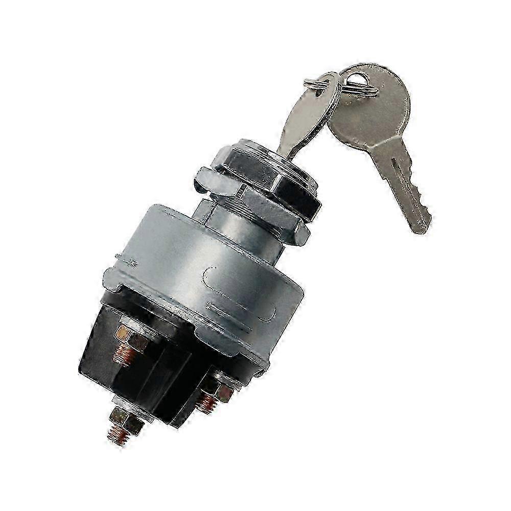 12V Universal Key Blade Ignition Switch Lock 4 Position w/ 2 On Off Start for Tractor Truck Petrol Engine Farm Machines Car Tool