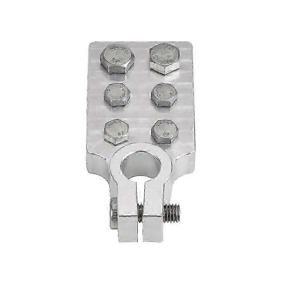4/6 Spot Multi-Connection Marine Flat Battery Terminals Clamps Lead Fit for 4/0 AWG lugs Positive Negative