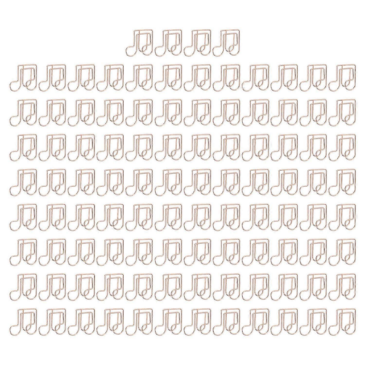 100pcs Paper Clips Multipurpose Innovative Cute Shape Rustproof Electroplating Metal Paperclips for 