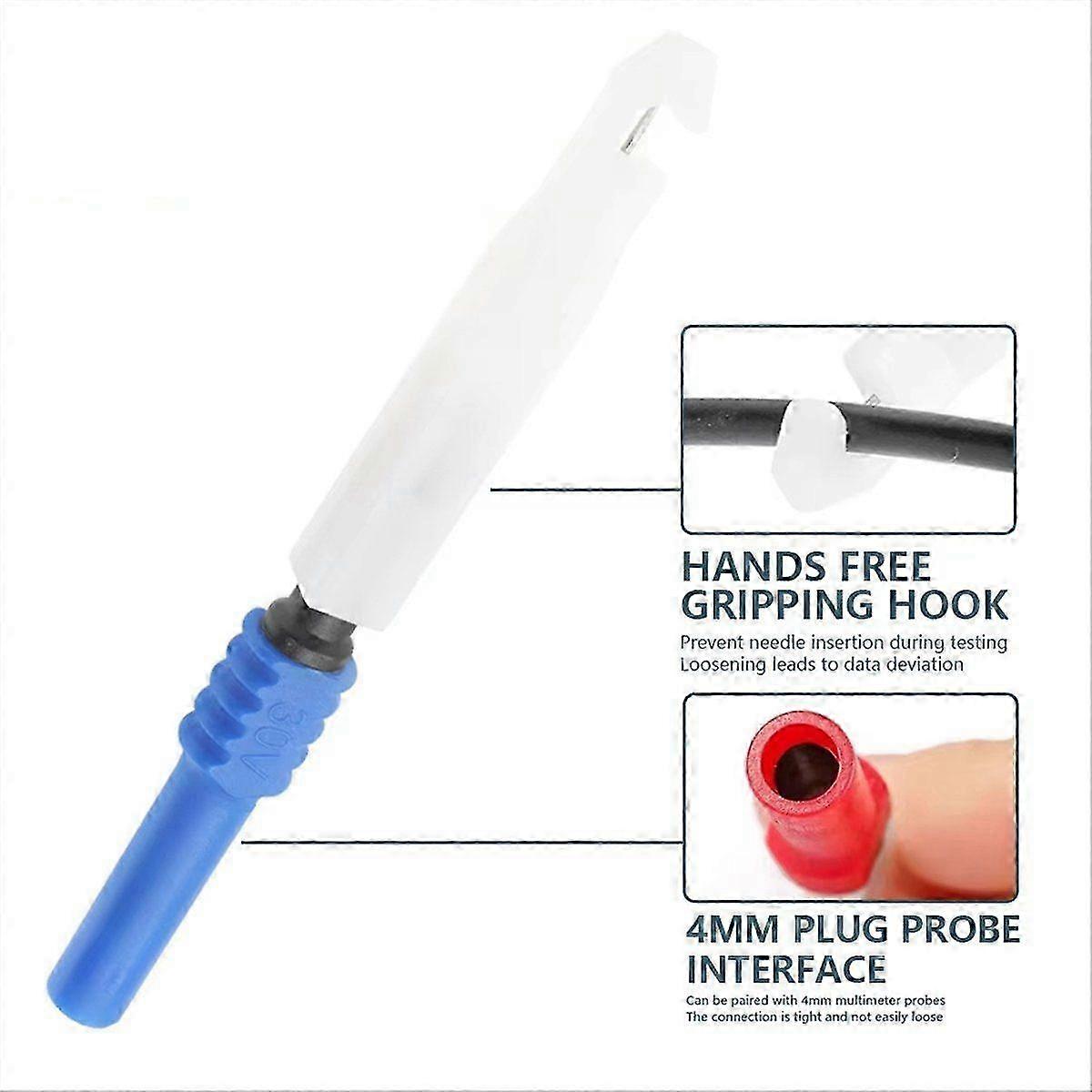 Replacement Test Lead Set with Durable Portable Power Testing Needles and Alligator Clips for Industrial and Home Use hwy1888