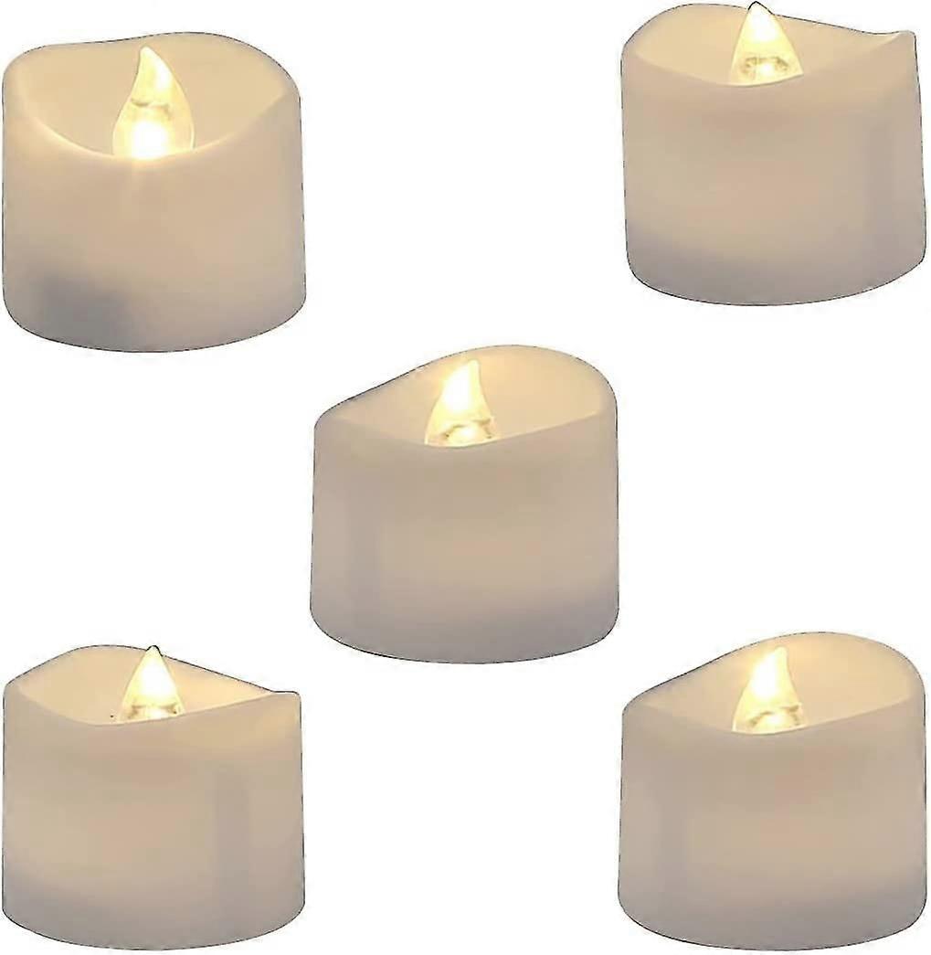 Velas de luzes de chá sem chamas, bateria operada led 12 pcs