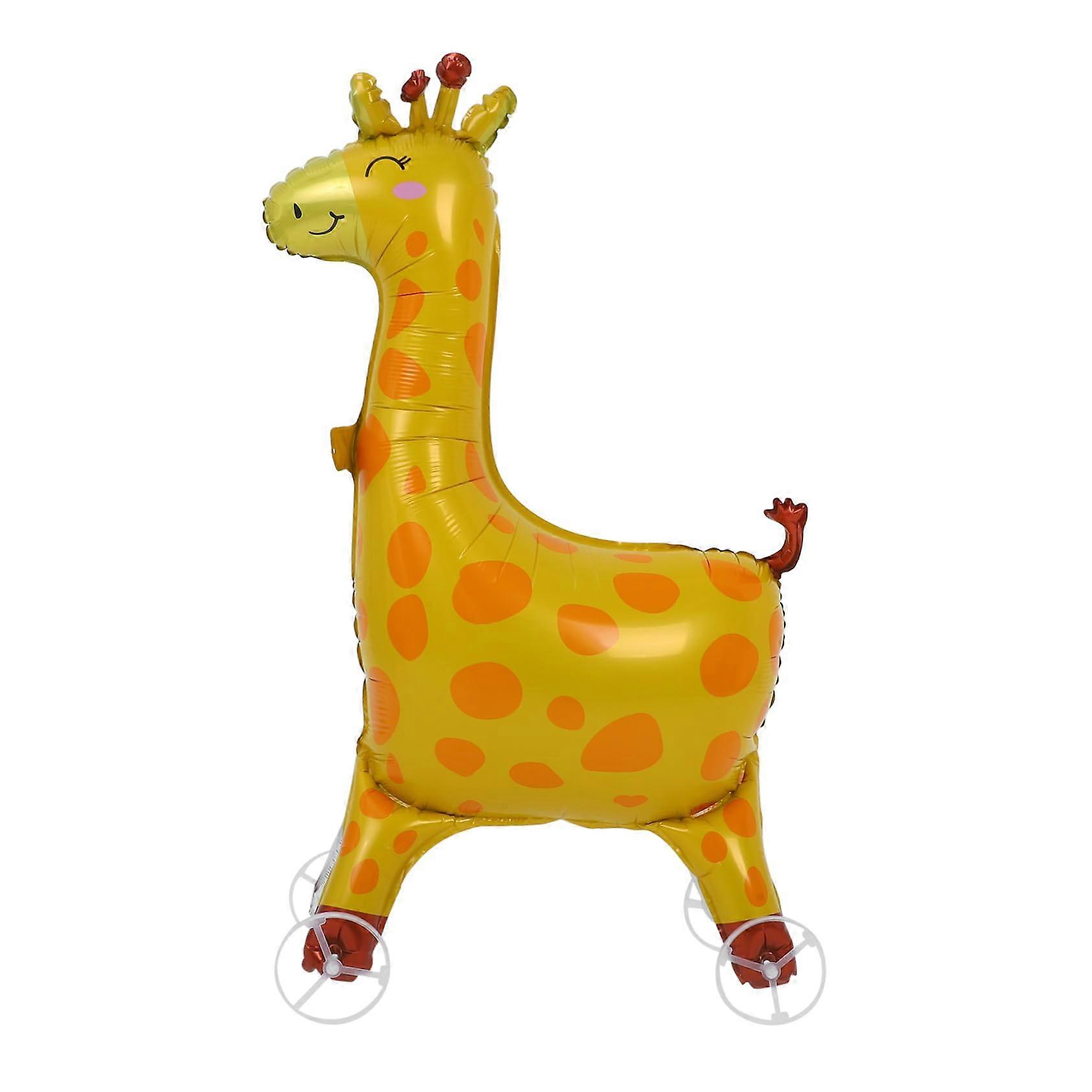 Inflatable Giraffe Balloon Standing Design For Jungle Theme Party Decorations For Birthdays Showers Easy Setup Reusable