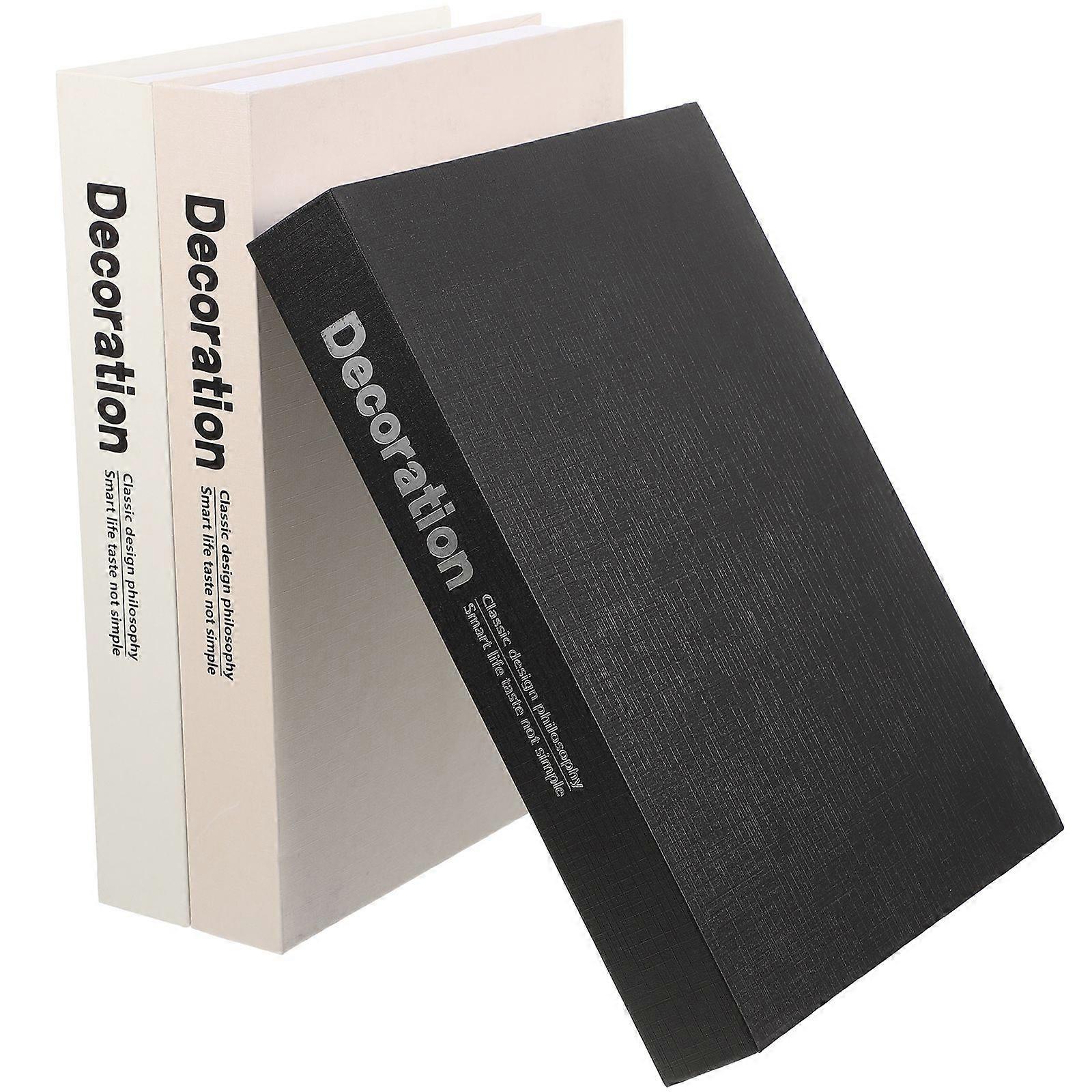 3pcs Modern Simulation Book Decor Simple Style Book Ornaments Shelf Restroom Decor