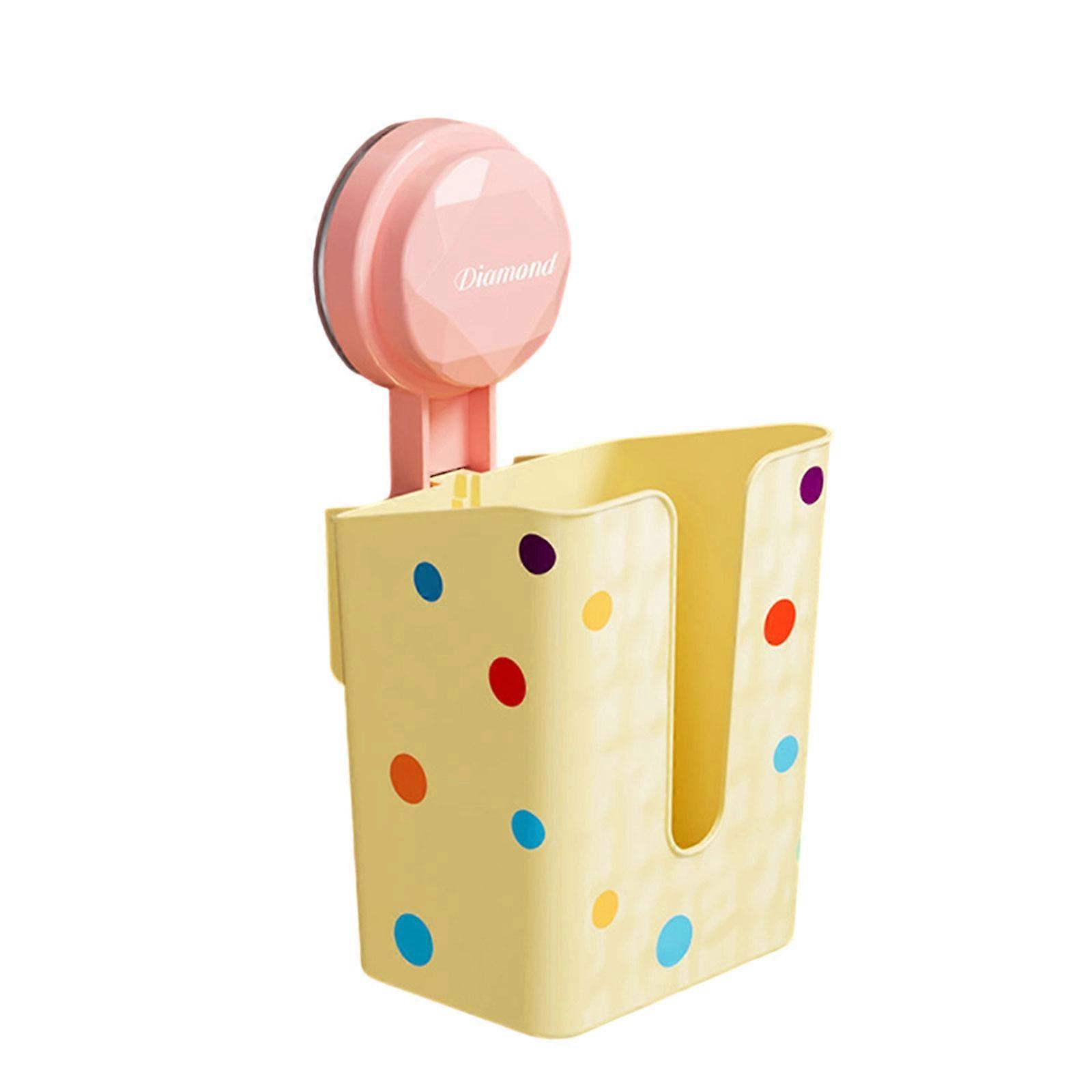 Suction Cup Paper Towel Organizer For Small Space Countertops Wall Cabinets Storage Container Space Efficient Box  Yellow