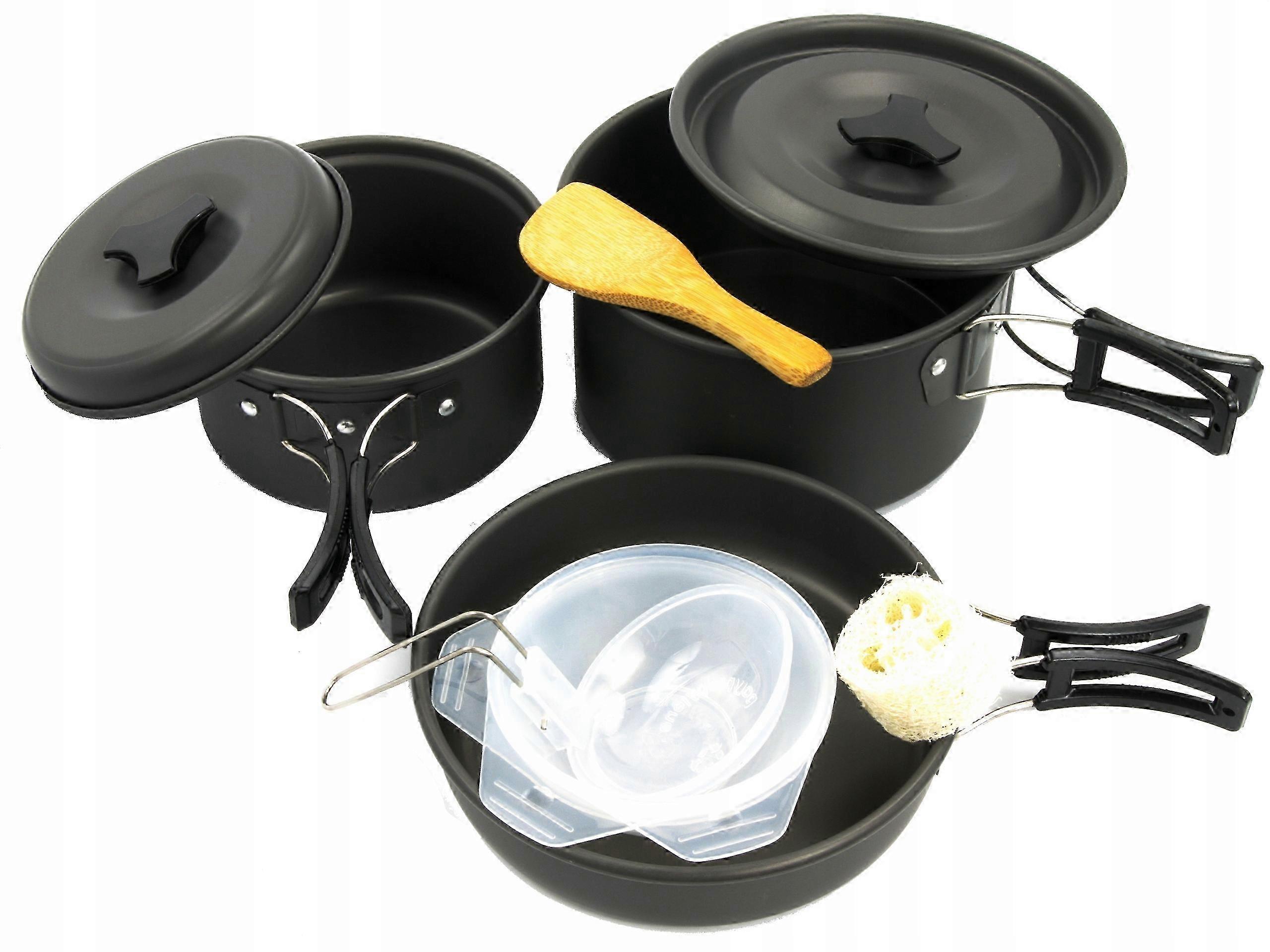 Dishes Tourist Pots Foldable For 2-3 Persons